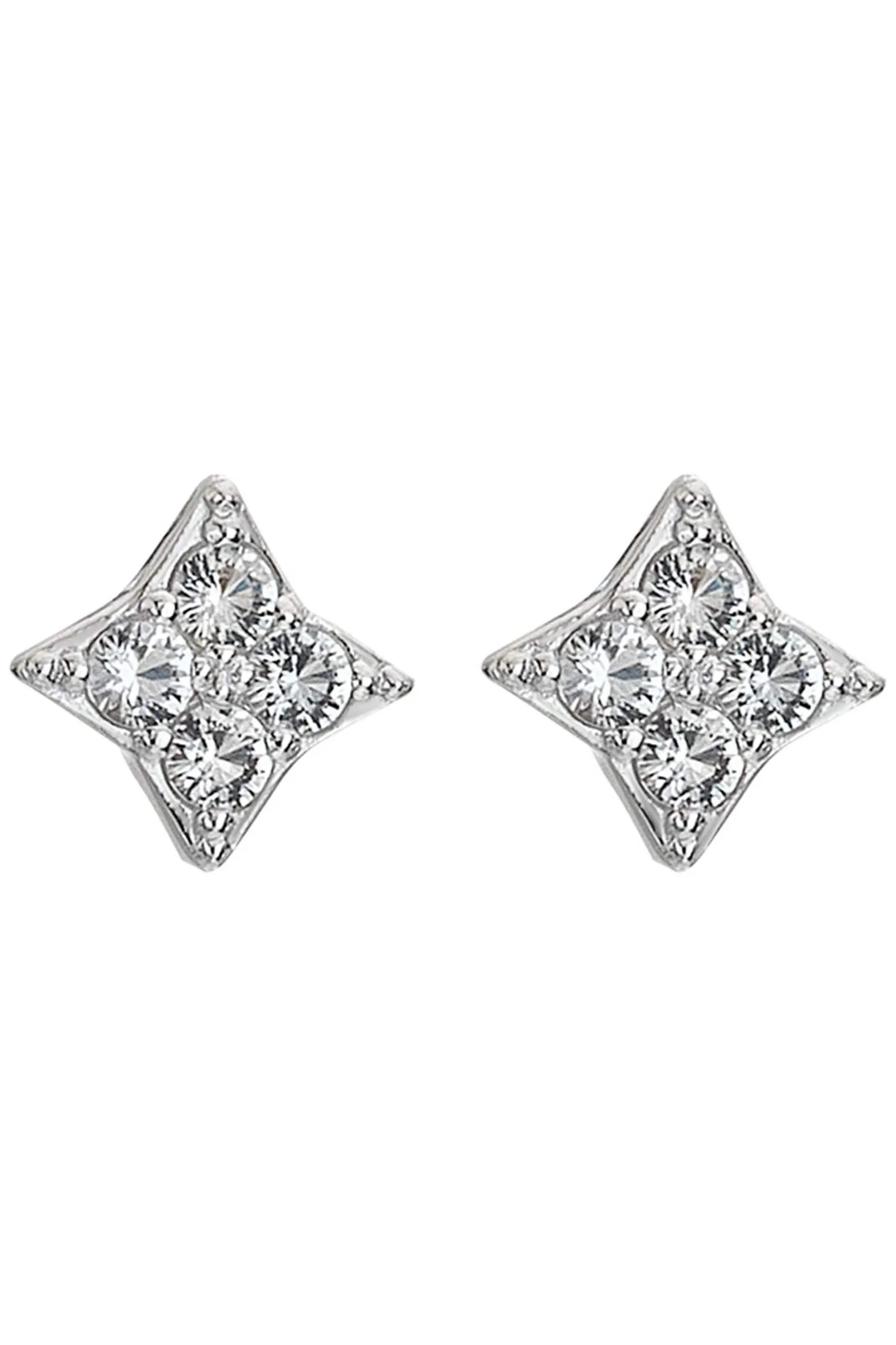 Hot Diamonds Argento - Orecchini a triangolo squadrati