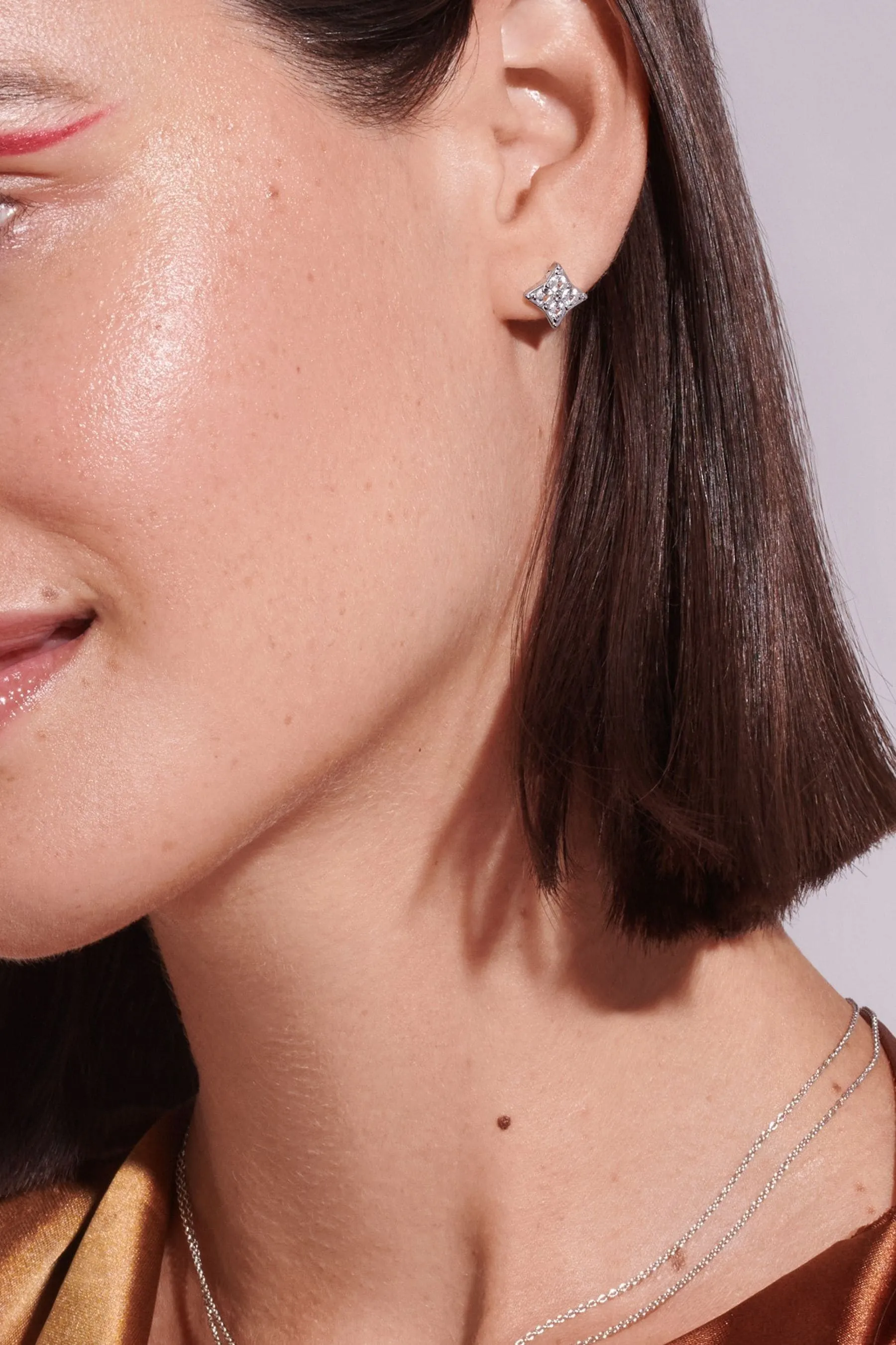 Hot Diamonds Argento - Orecchini a triangolo squadrati
