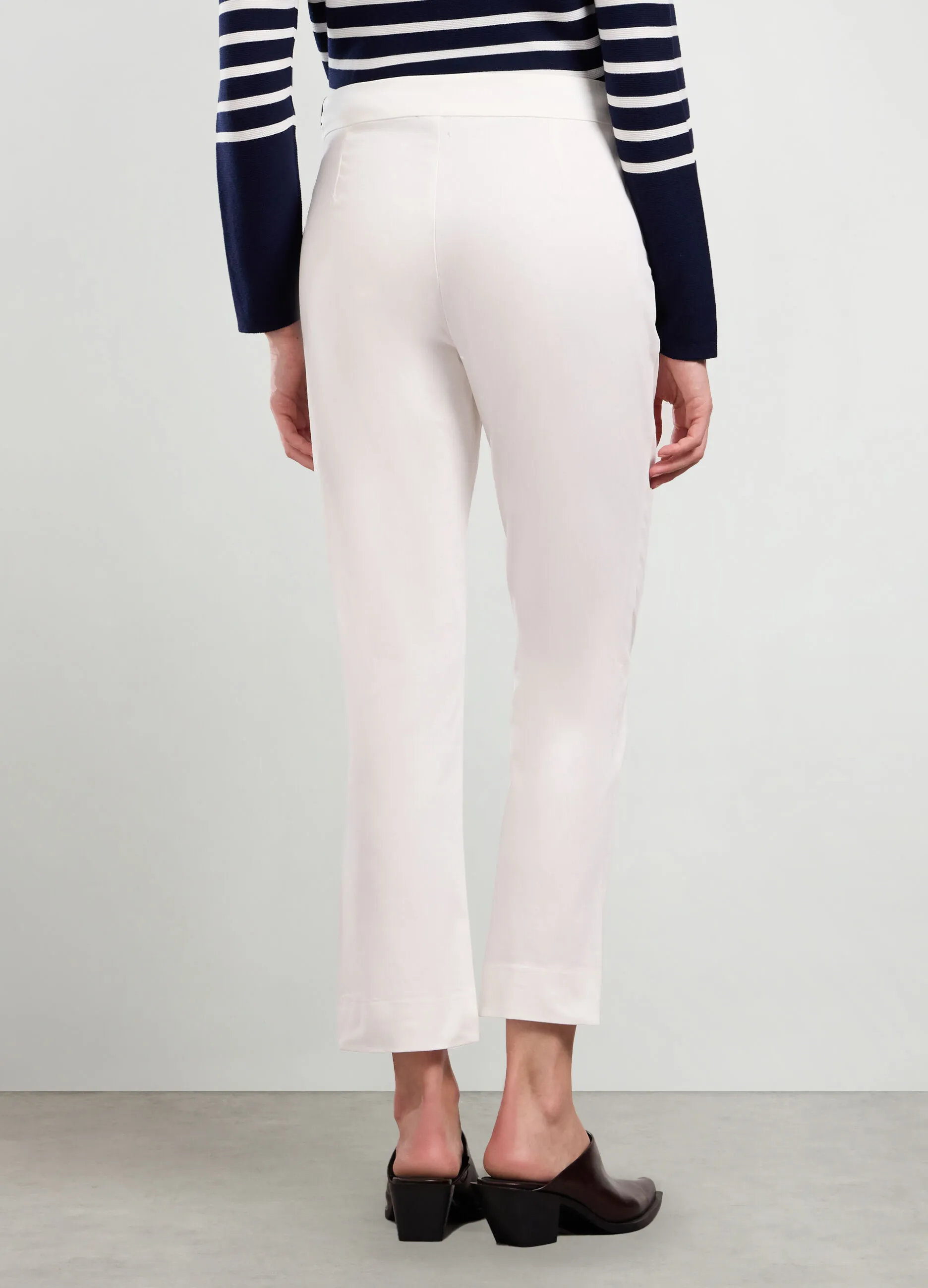 IWIE  Pantaloni in raso di cotone stretch donna