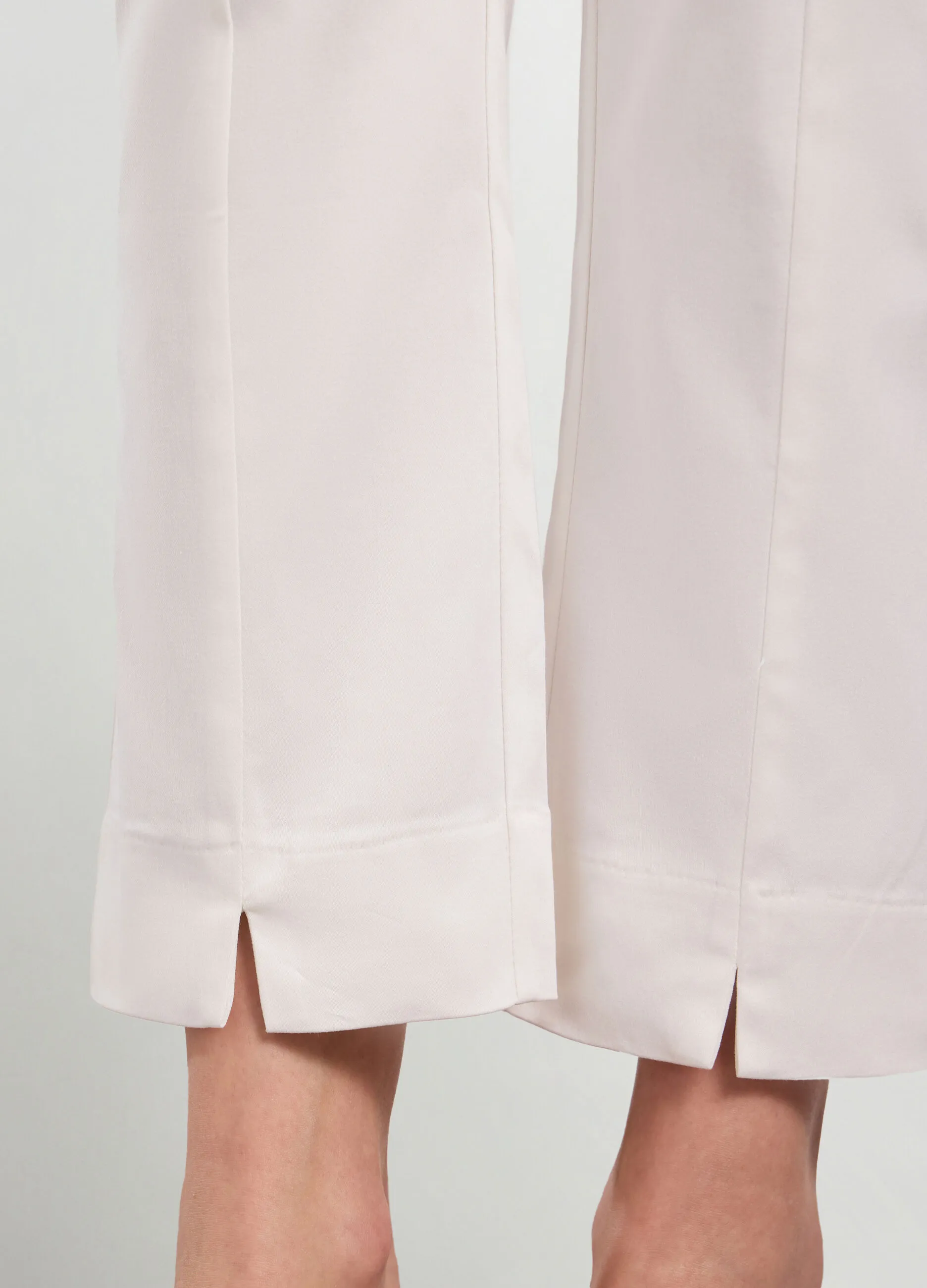IWIE  Pantaloni in raso di cotone stretch donna