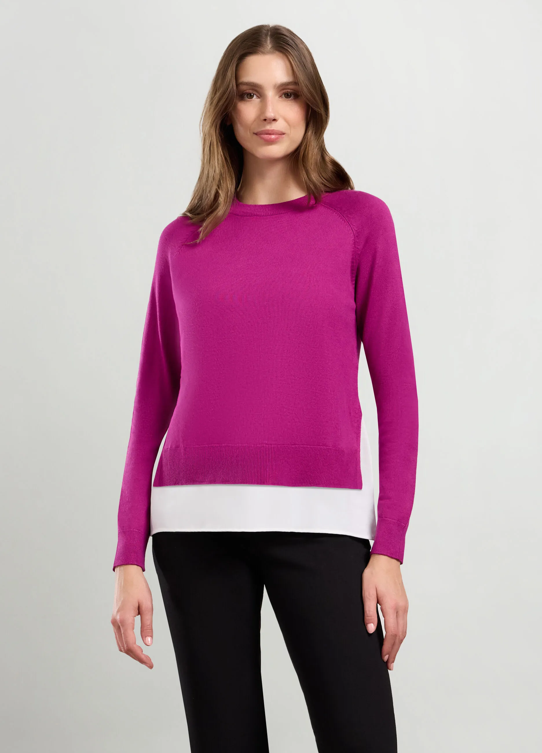 IWIE  Tricot misto viscosa con inserto donna