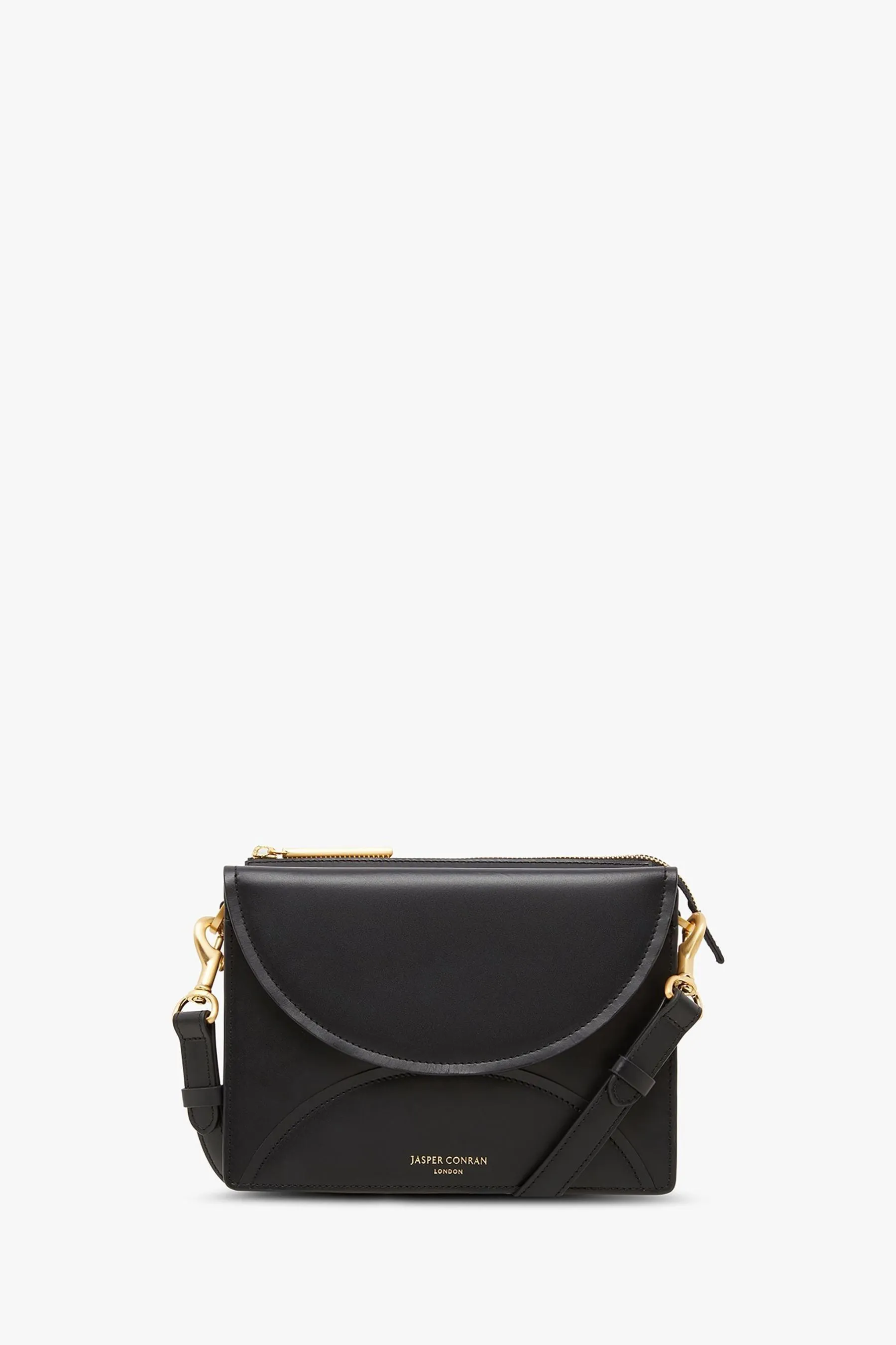 Jasper Conran London Darcey - Nero a battente in pelle - Borsa a tracolla