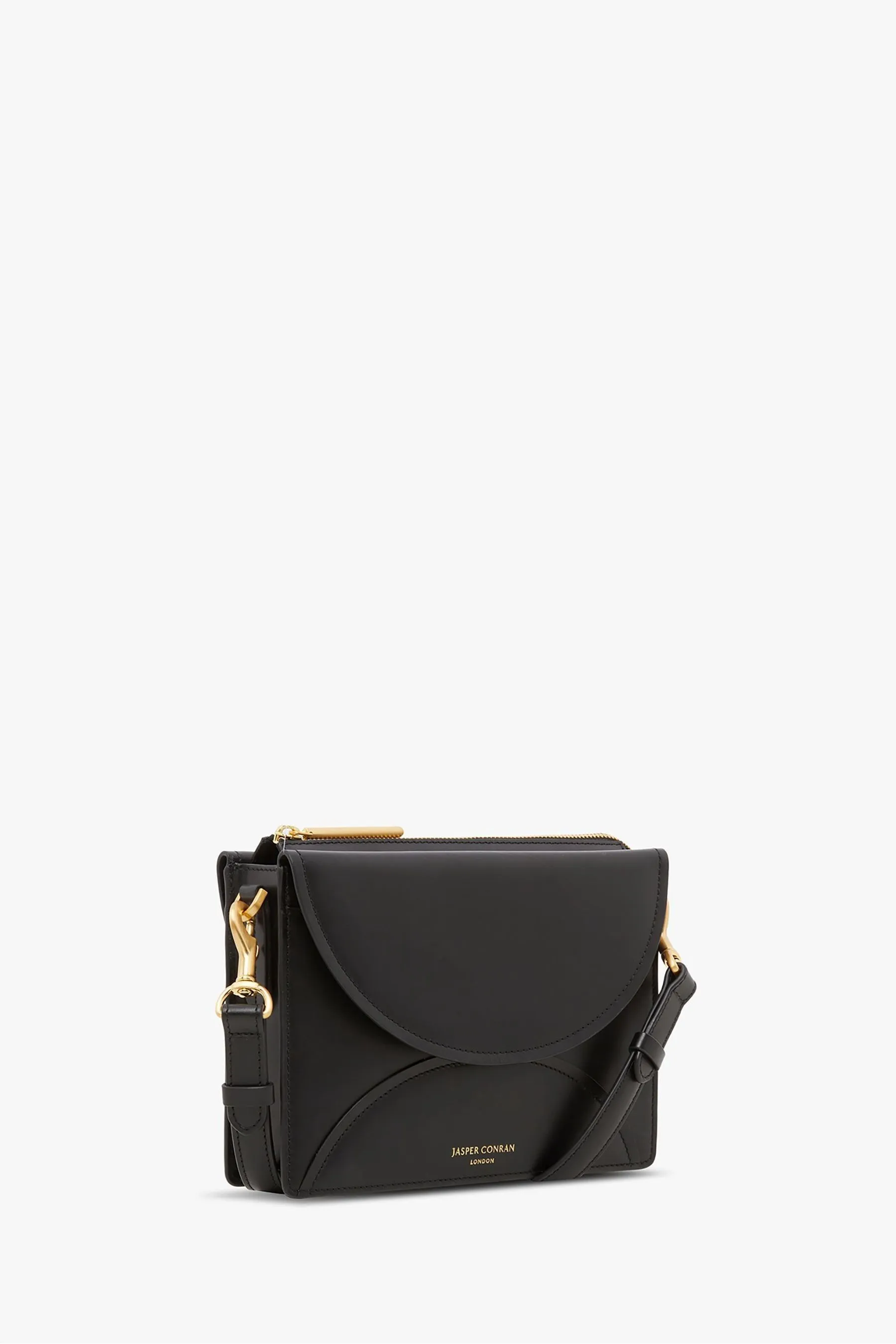 Jasper Conran London Darcey - Nero a battente in pelle - Borsa a tracolla