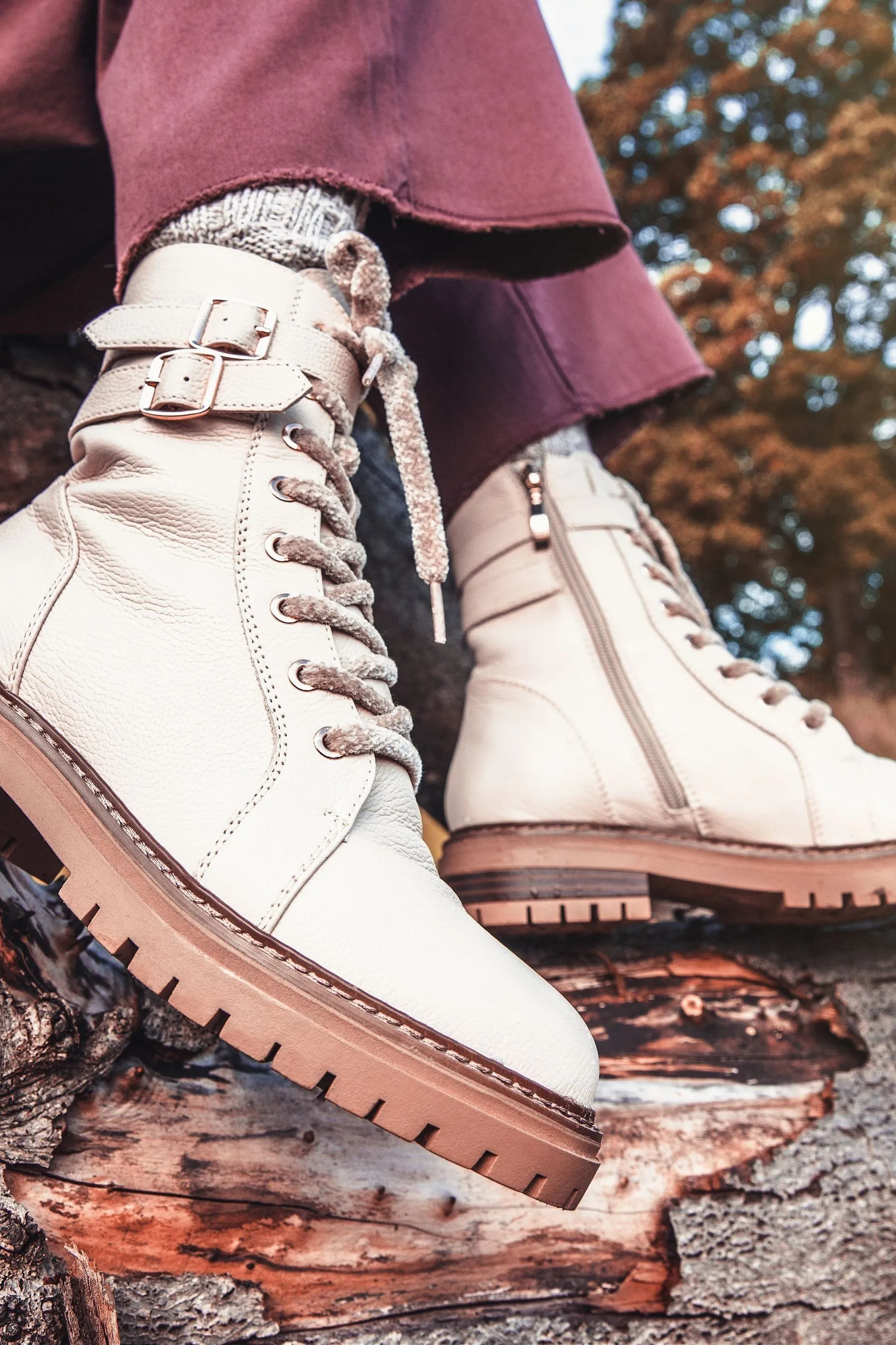 Jones Bootmaker Simonetta - Bianco biker - Stivali