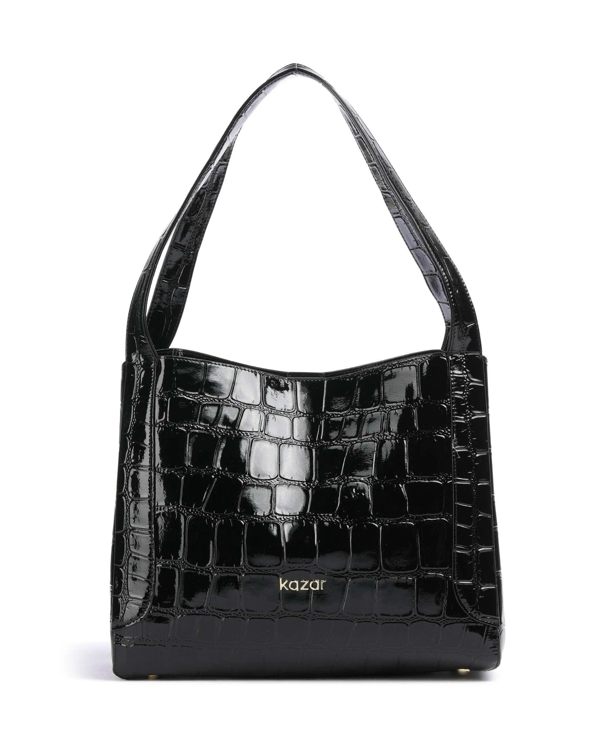  Kazar Ange Borsa hobo pelle in rilievo nero  