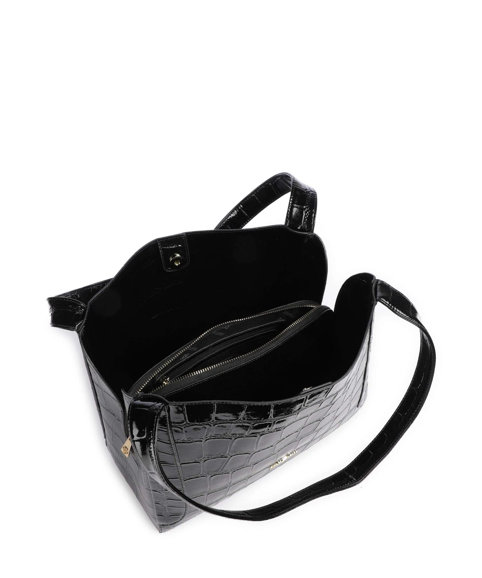  Kazar Ange Borsa hobo pelle in rilievo nero  