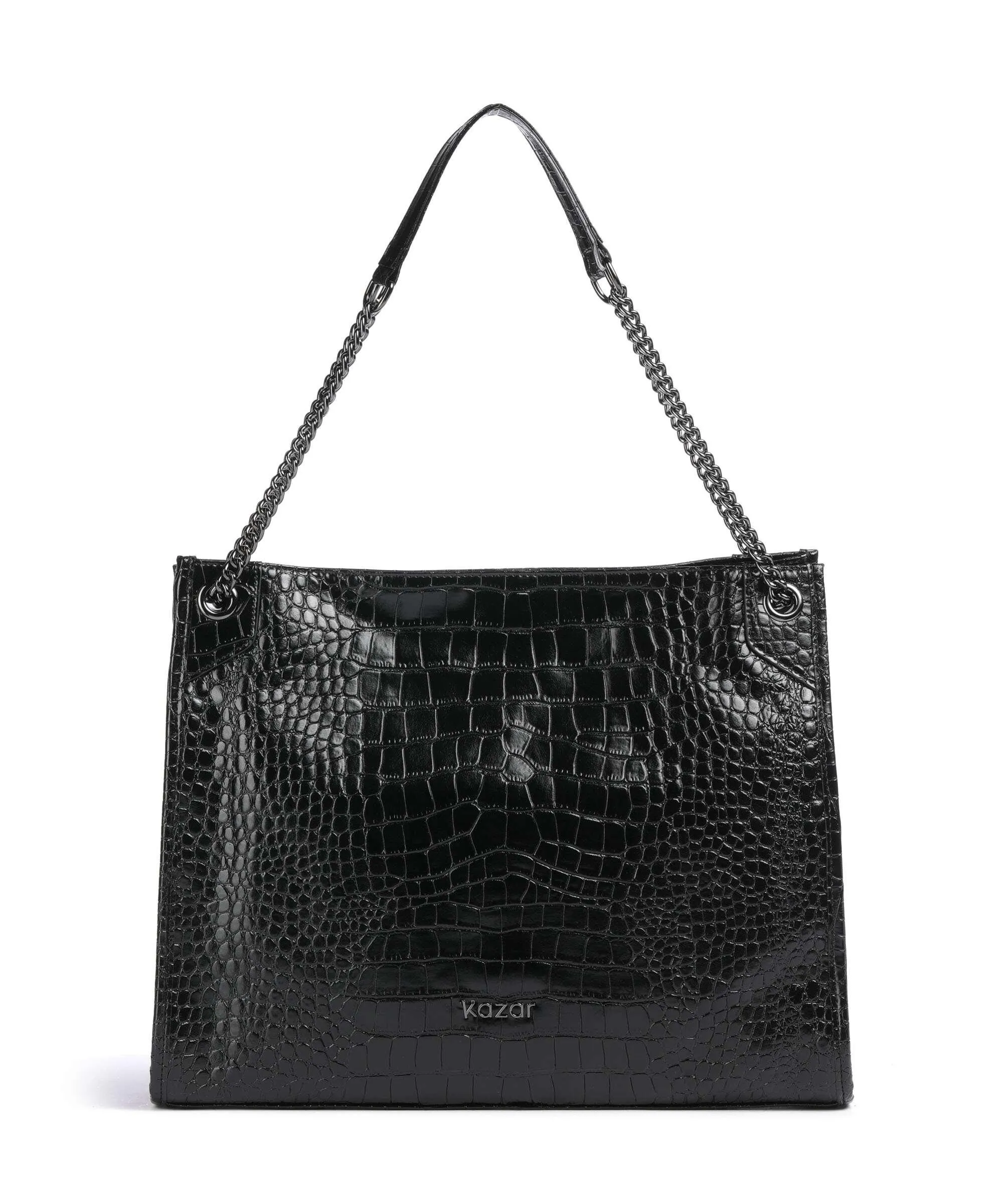  Kazar Hale Borsa shopper pelle in rilievo nero  