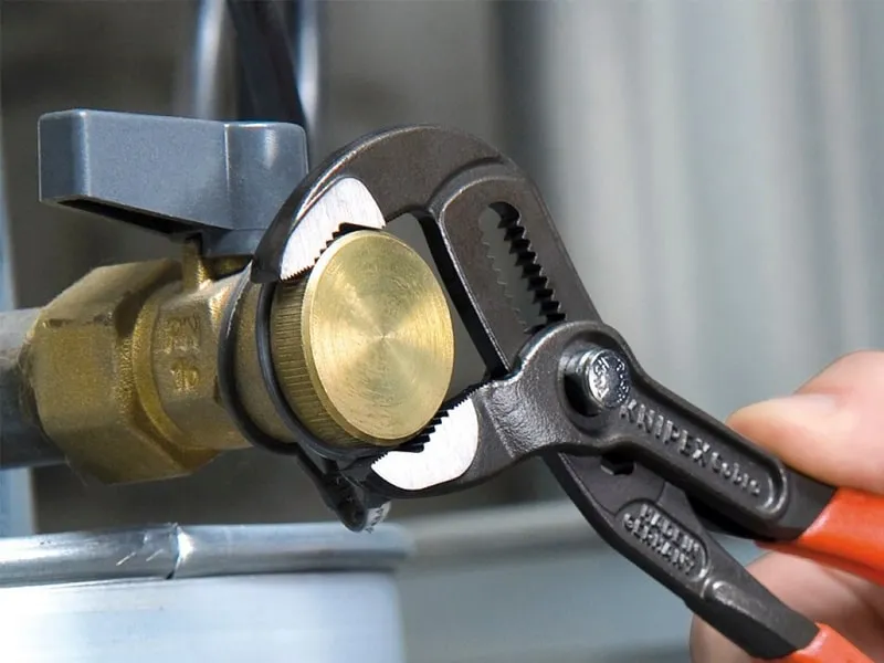 Knipex Cobra pinza regolabile per tubi e dadi con anello di fissaggio, 180mm