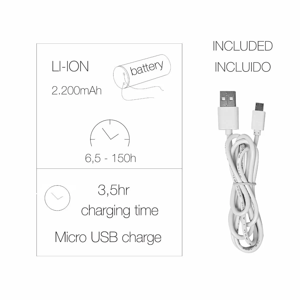 Lampada LED portatile TRION 1W 3000K 5000K Beneito Faure 4144