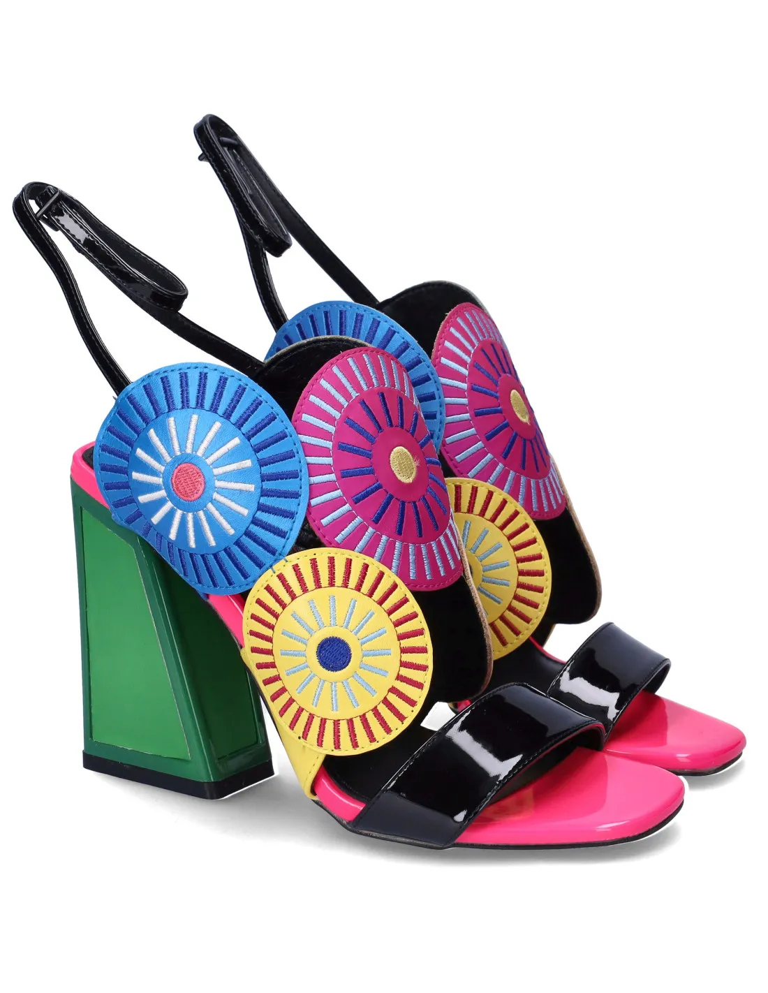 Lara Conte sandalo alto blk-green