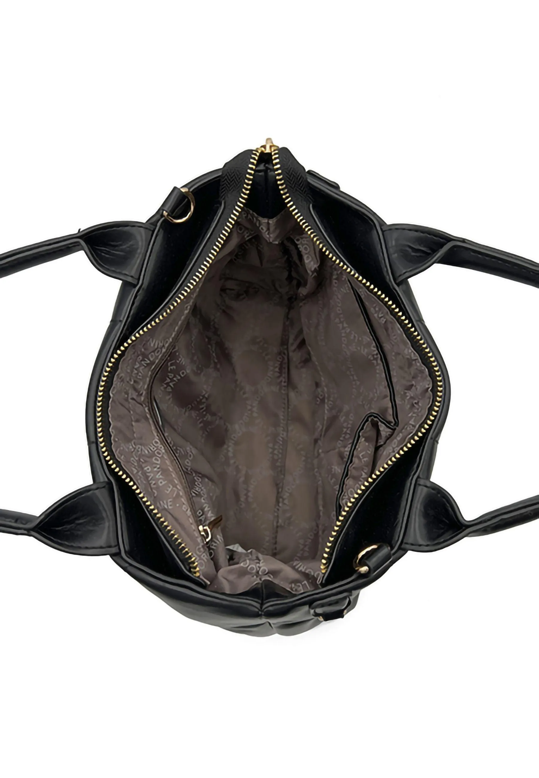 LE PANDORINE Happy Bear Amore Mini Borsa Black Leopard 22XAILCR-10