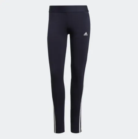 Leggings Adidas Donna Loungewear Essentials 3 Stipes H07771 Blu