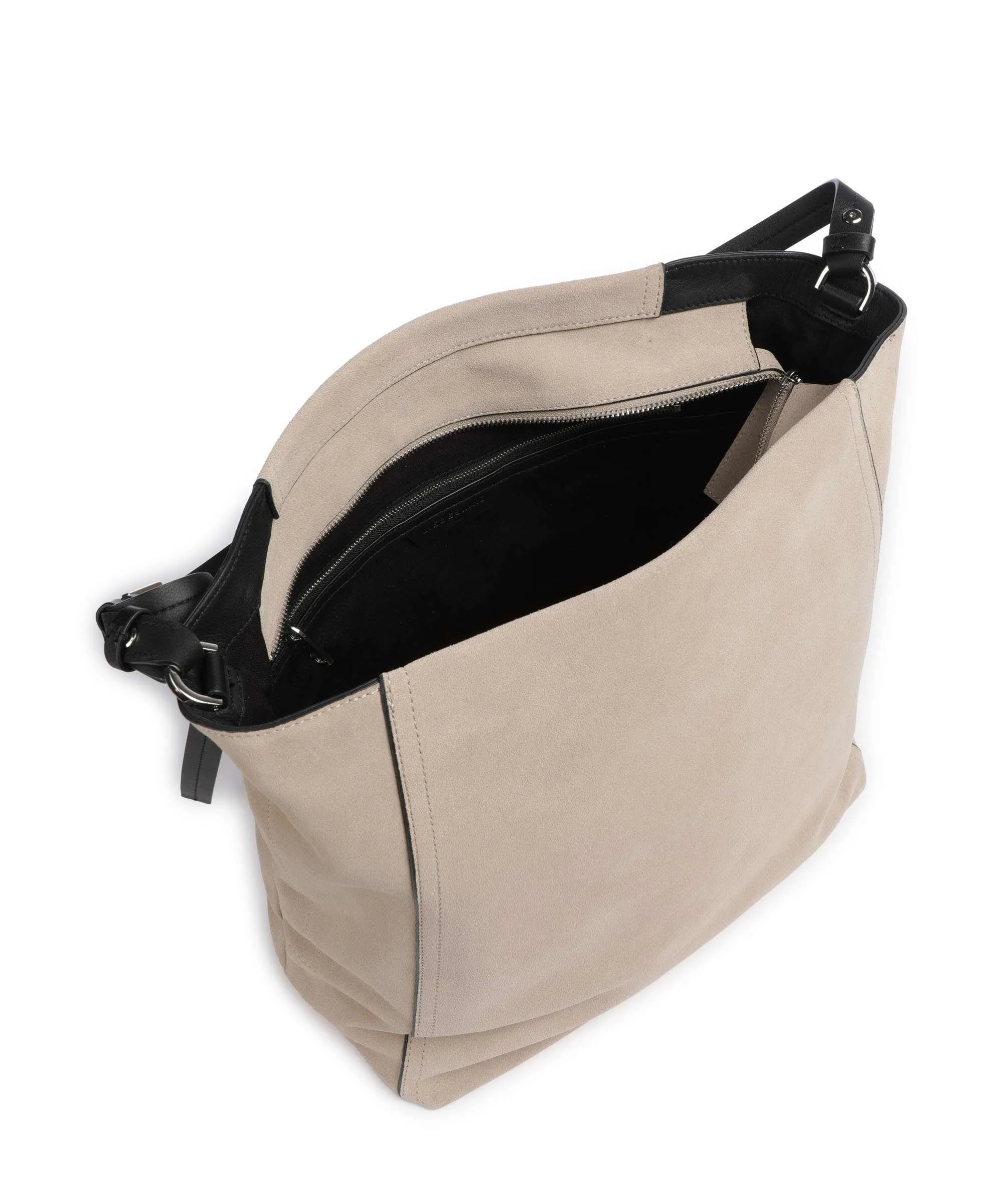  Liebeskind Chudy Suede L Borsa hobo pelle di vitello finemente grana beige  