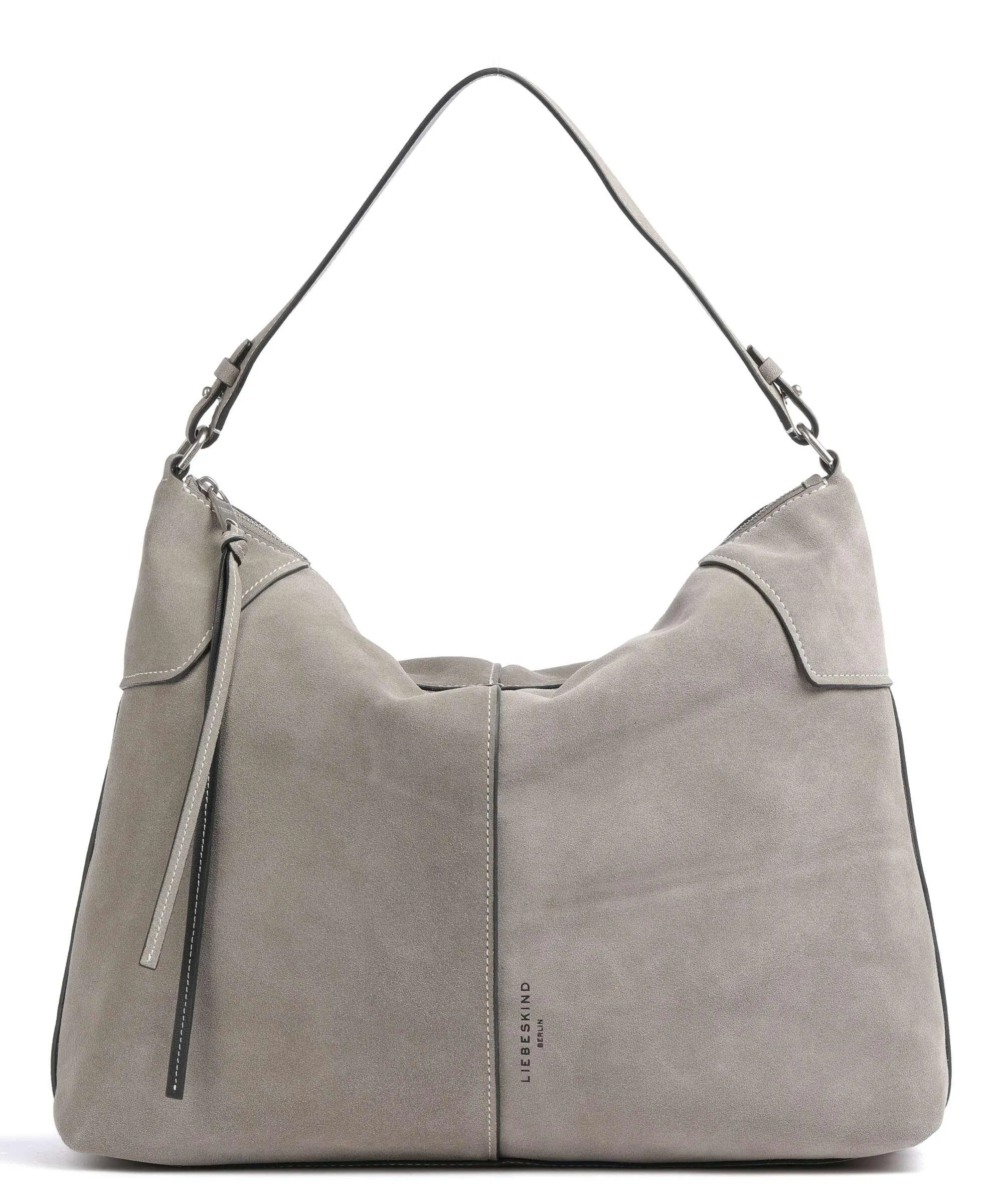  Liebeskind Mila Hydro Suede L Borsa hobo pelle ruvida grigio  