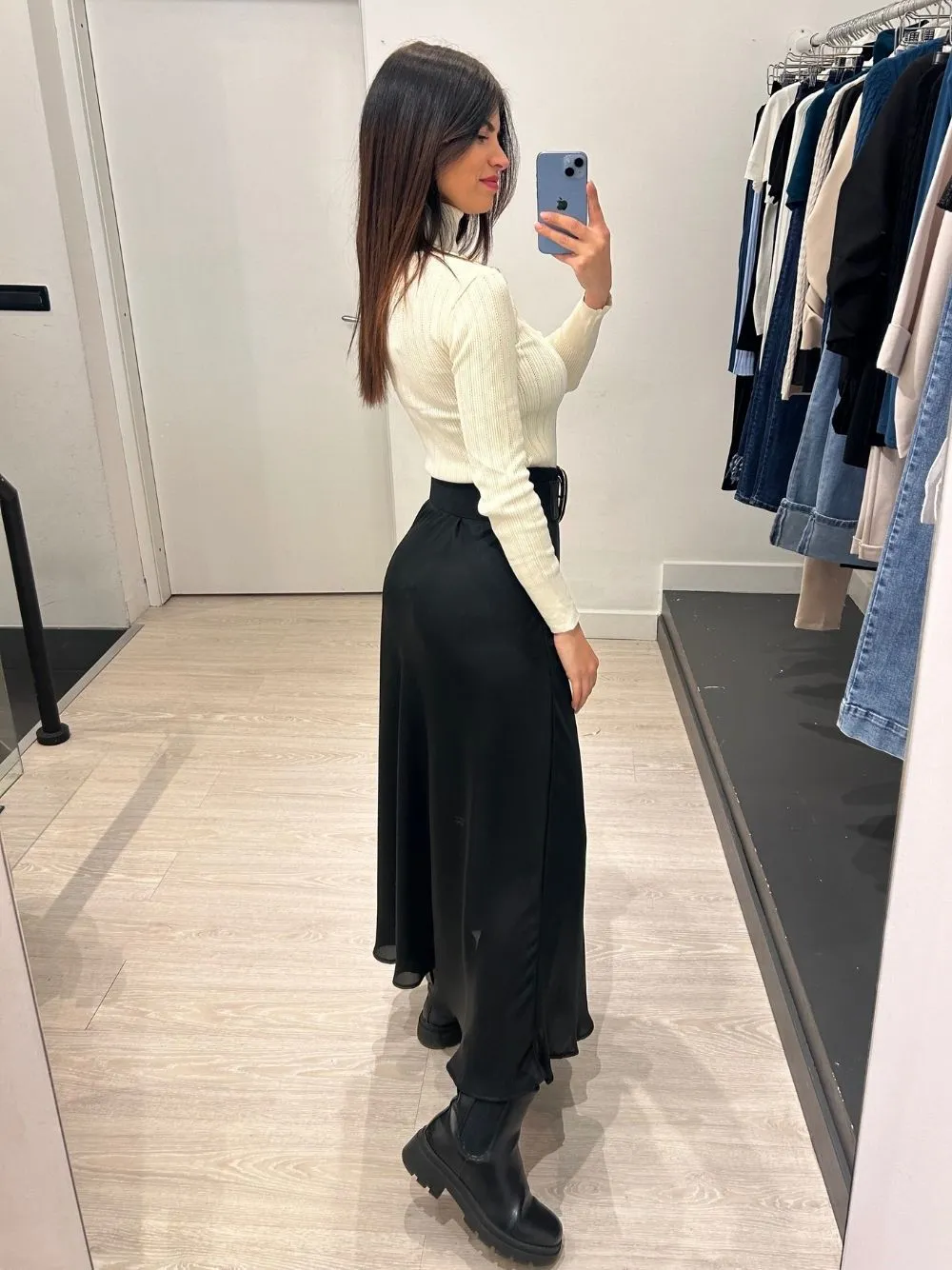 Maglia dolcevita tessuto lavorato