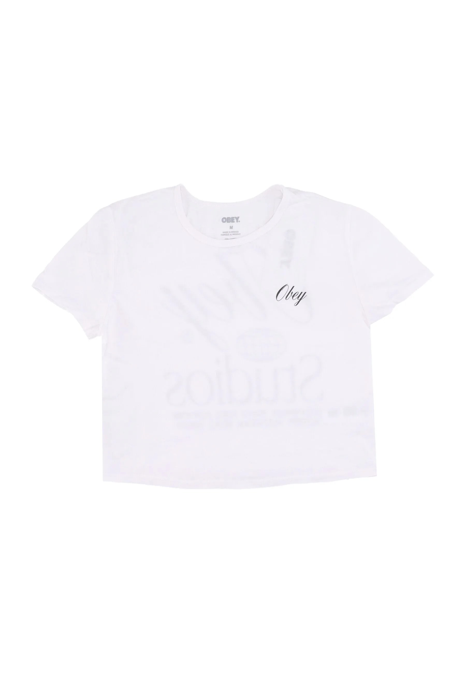 Maglietta Corta Donna W Global Studios Cropped Chloe Tee White