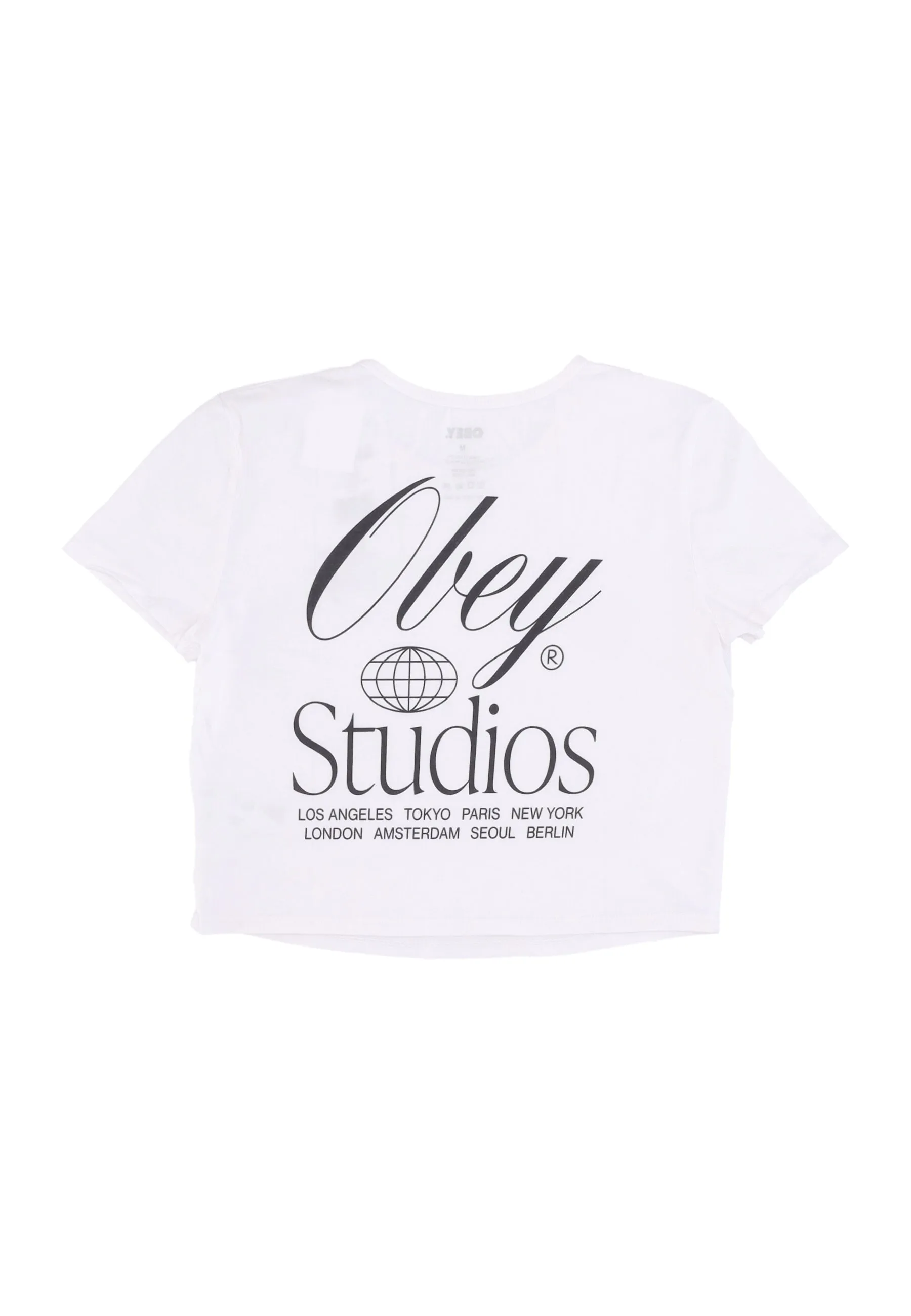 Maglietta Corta Donna W Global Studios Cropped Chloe Tee White