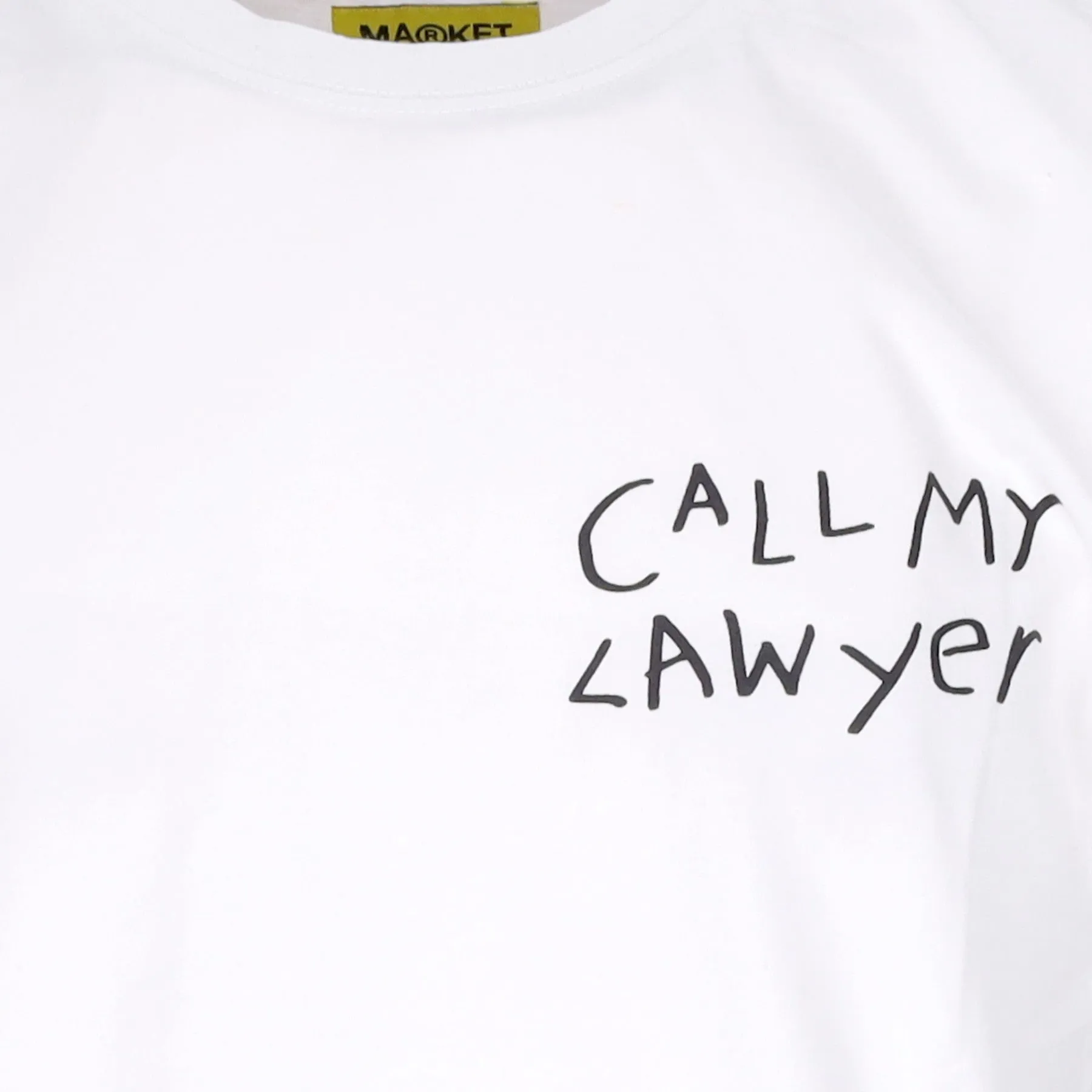 Maglietta Uomo Call My Lawyer Hand Drawn Tee White