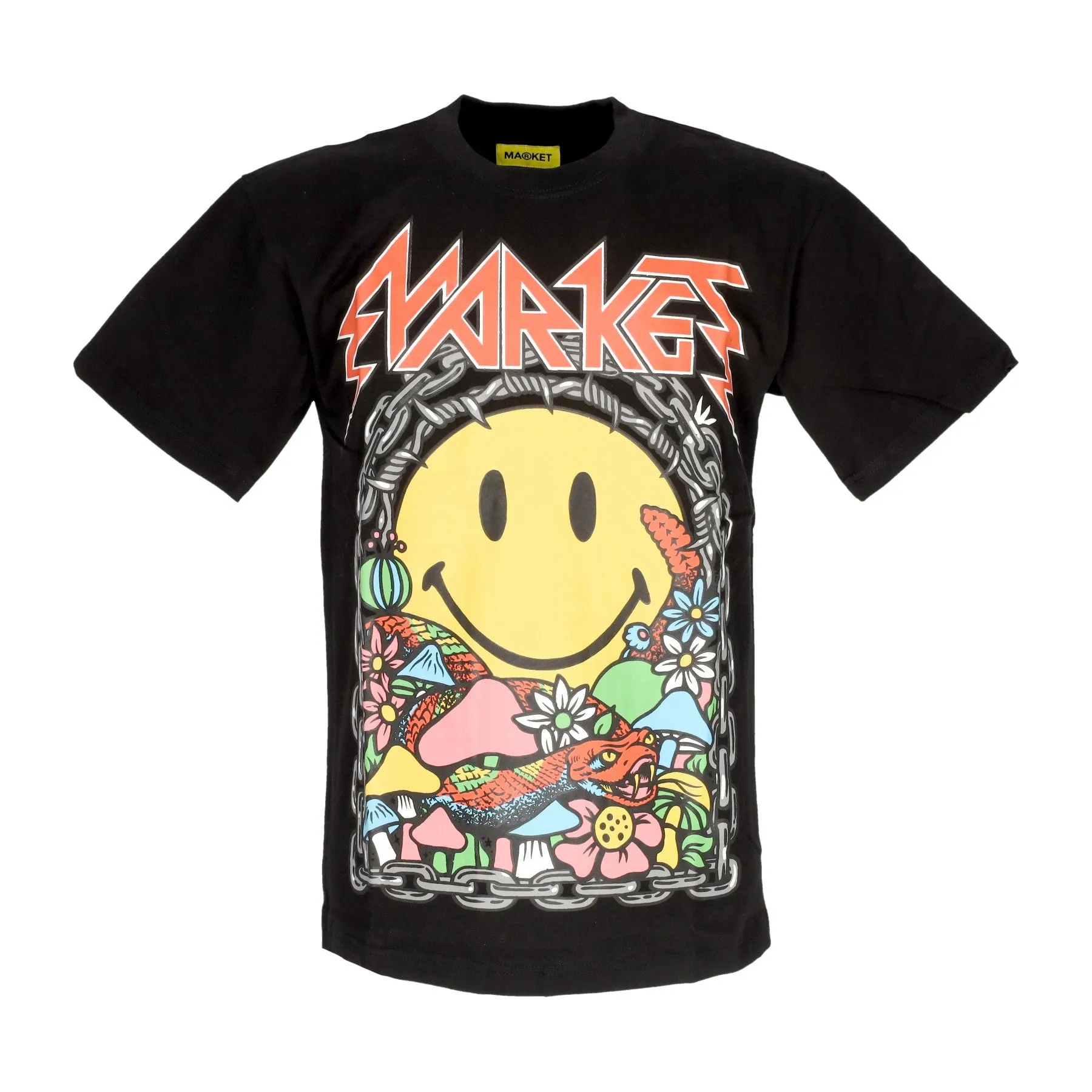 Maglietta Uomo Iron Market Tee X Smiley Black