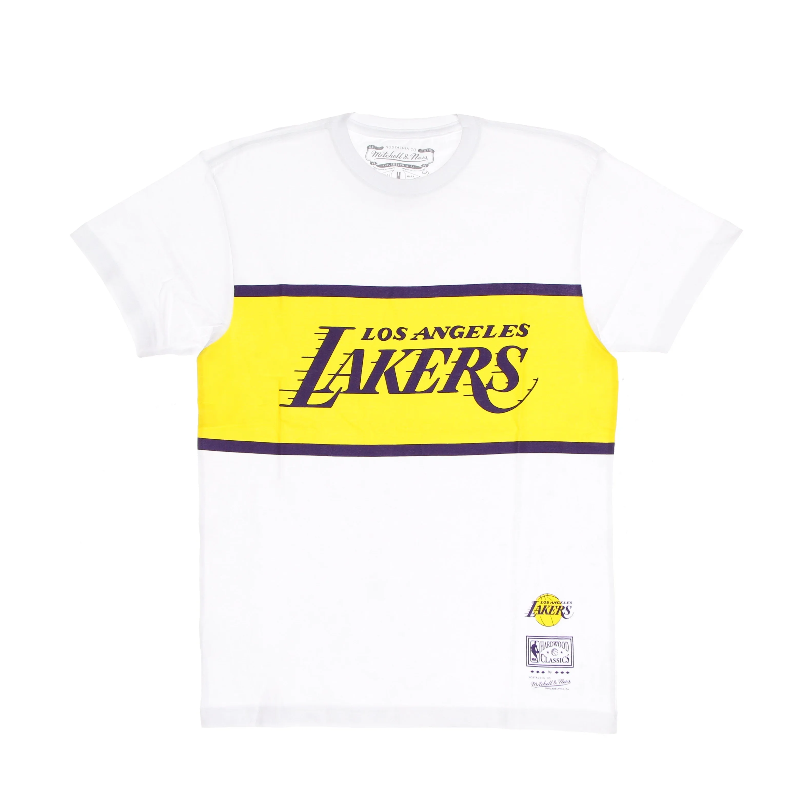 Maglietta Uomo Nba Block Tee Hardwood Classics Loslak White