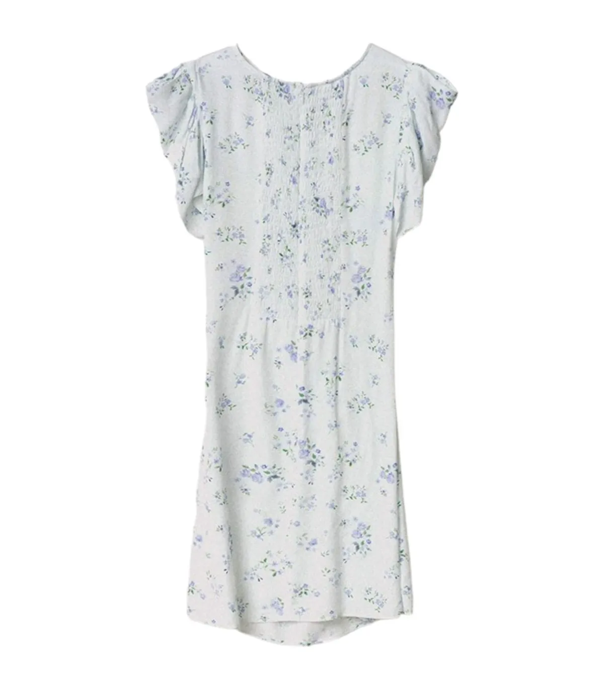 Mar de Margaritas Donna Vestito Corto Con Drappeggio E Bottoncini Karin Fantasia Liberty