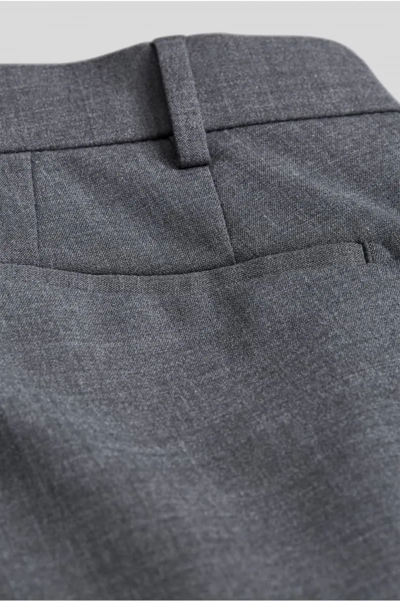 Medium grey bi-stretch wool trousers m5 by meyer modern fit