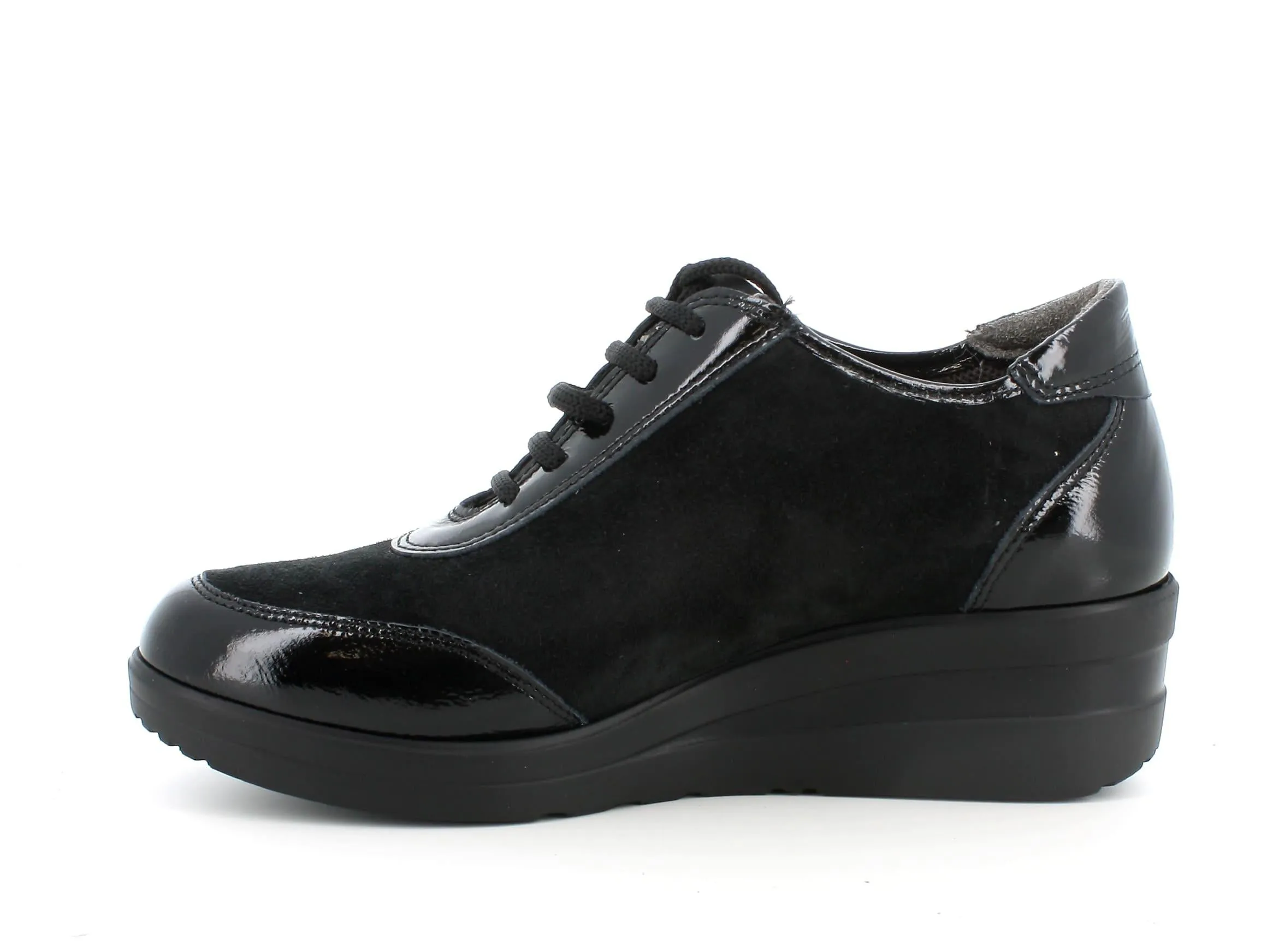 Melluso scarpe stringate in camoscio e vernice
