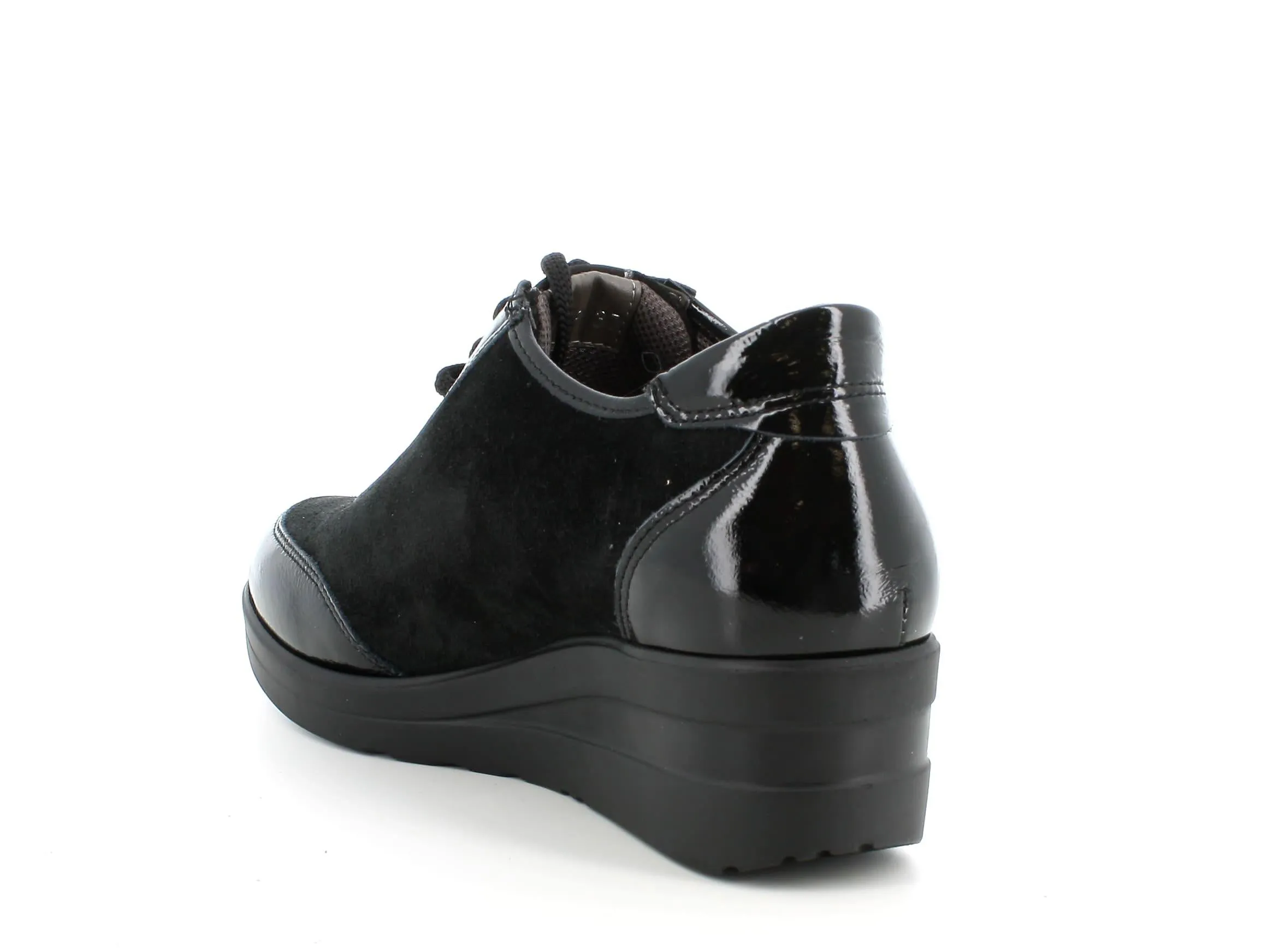 Melluso scarpe stringate in camoscio e vernice