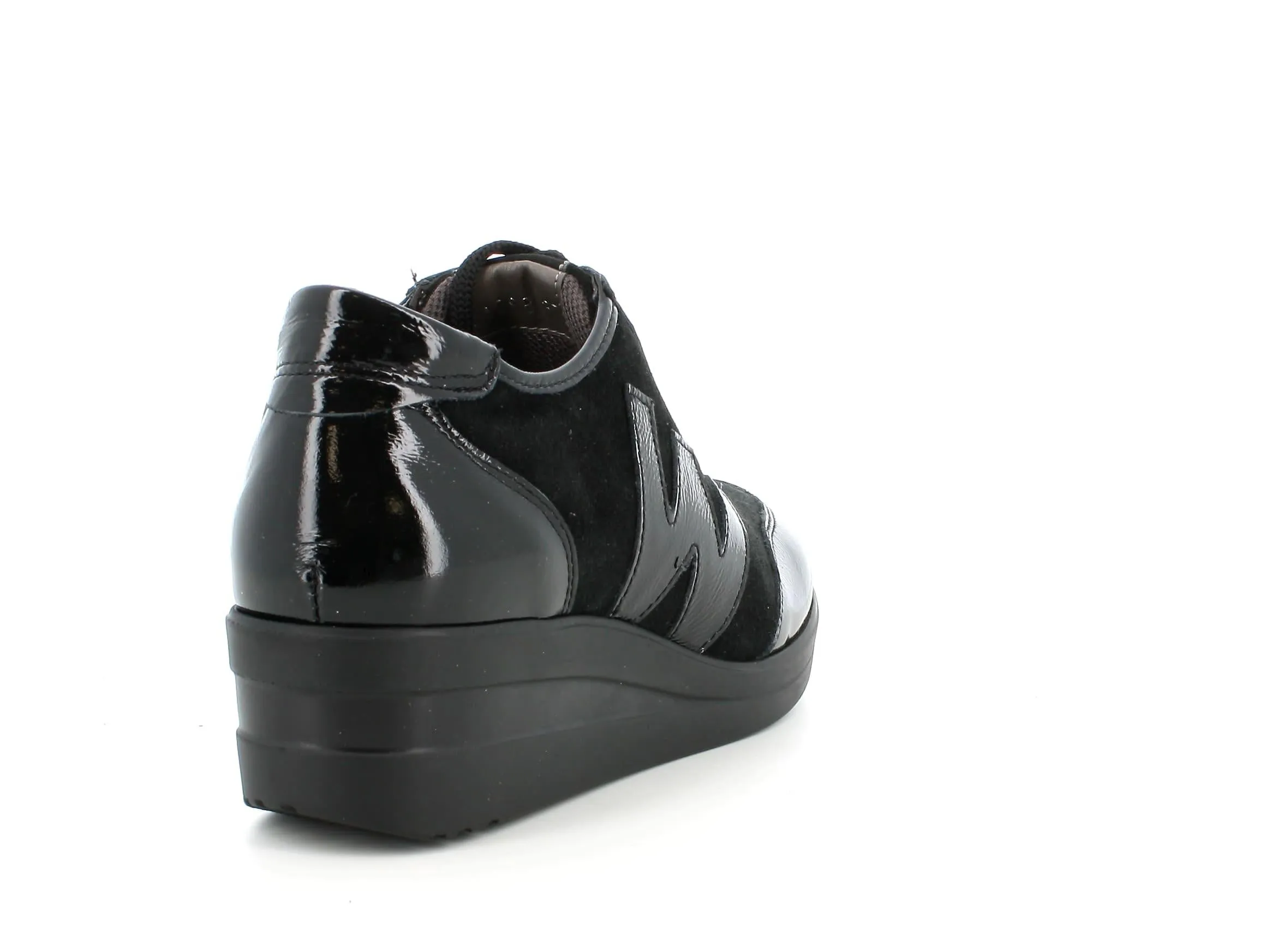 Melluso scarpe stringate in camoscio e vernice