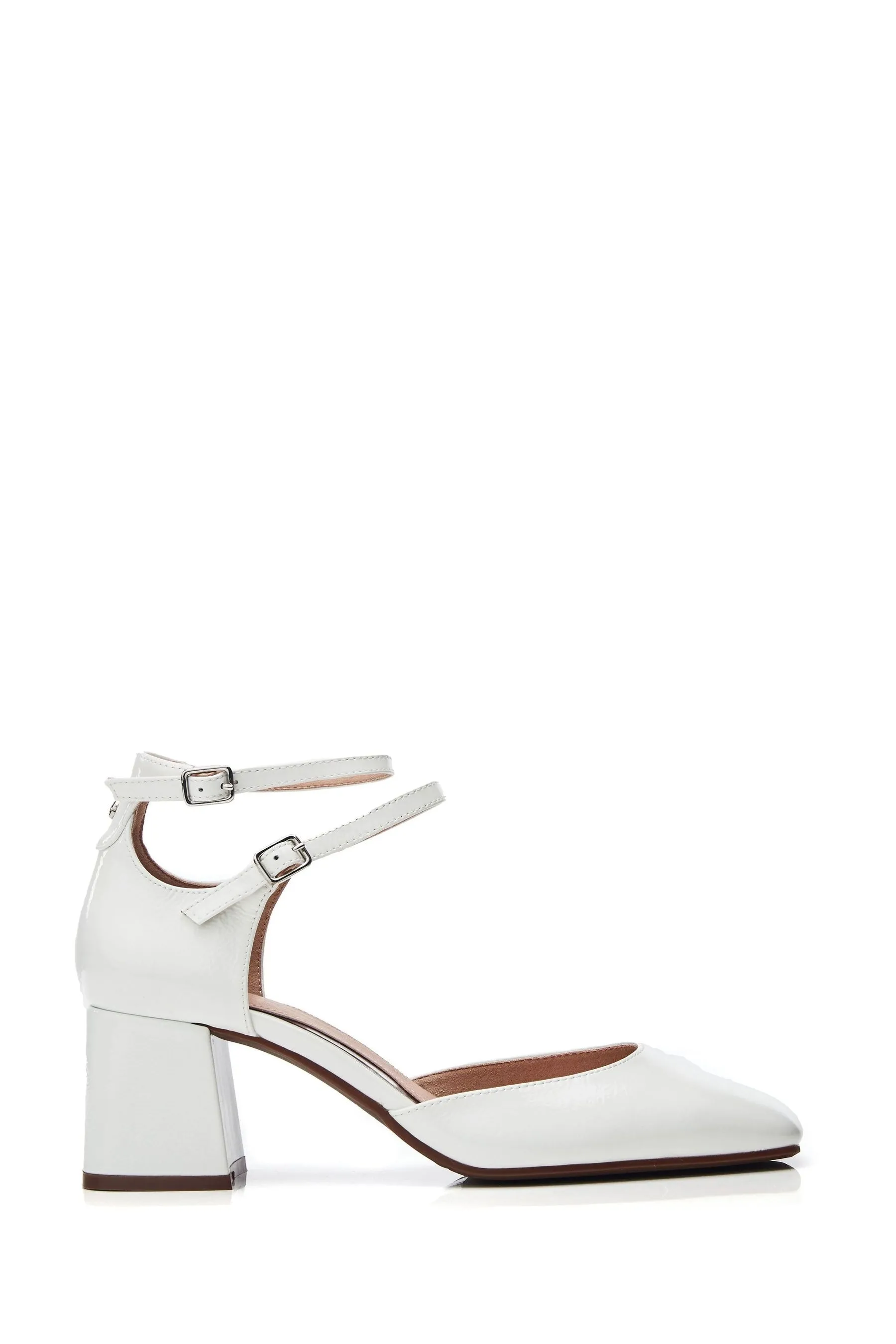 Moda in Pelle Naturale - Multicolore - Scarpe con tacco, punta quadrata e tacco
