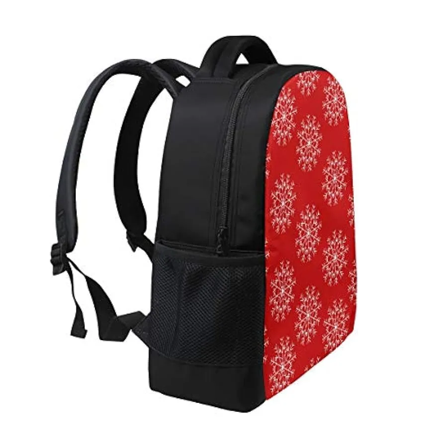MONTOJ Poinsettia New Years Snowflake Zaino da Viaggio in Poliestere per Laptop 237278929