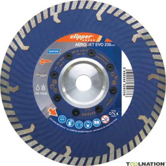 Norton Clipper 70184623180 AERO Jet Evo Lama diamantata 230 x 22,23 mm