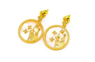 Orecchini rotondi, VIRGO, colore oro