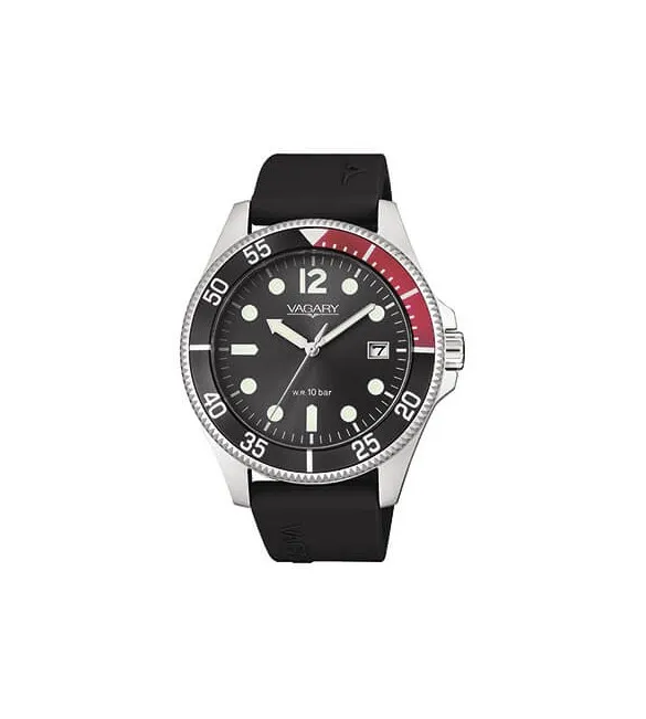 Orologio Solo Tempo Uomo Vagary by Citizen Aqua39 nero blu gomma vd5-112-60