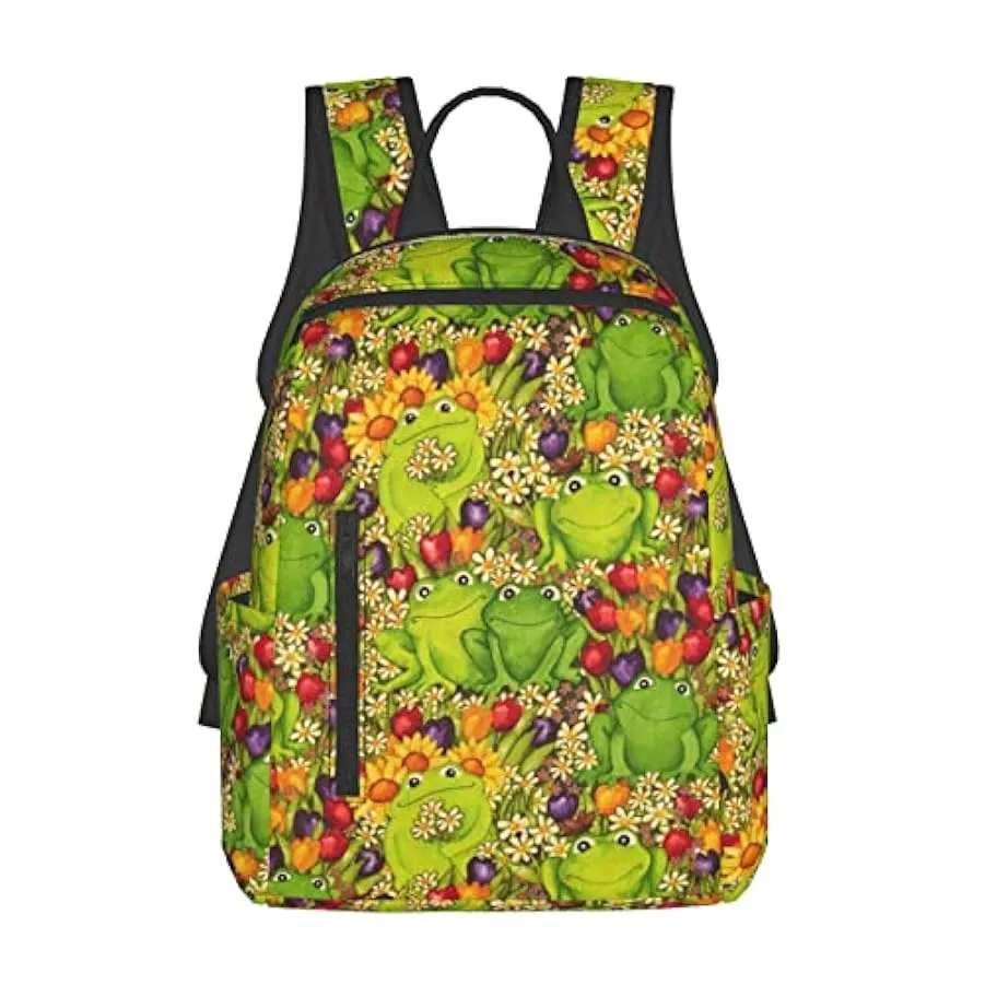 OTRAHCSD Zaino con rana Lightweigh per uomini e donne, zaino casual per escursioni, campeggio, viaggi, all’aperto 170111389
