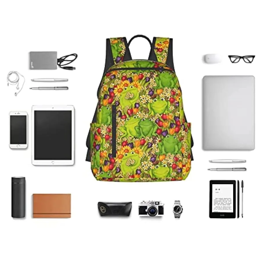 OTRAHCSD Zaino con rana Lightweigh per uomini e donne, zaino casual per escursioni, campeggio, viaggi, all’aperto 170111389