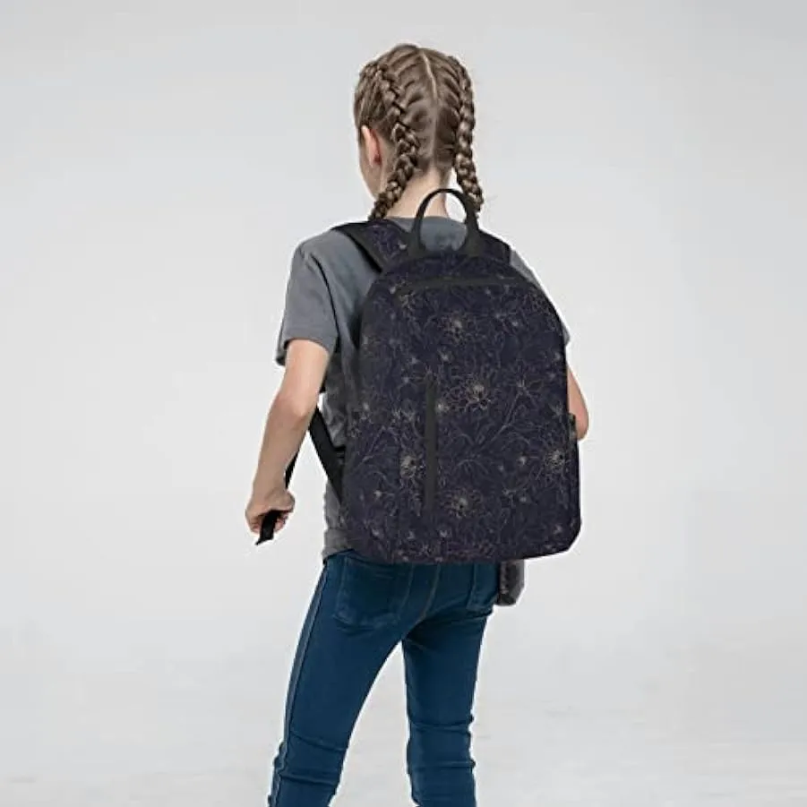 OTRAHCSD Zaino dorato con fiori di crisantemo leggero per uomo donna, zaino casual per escursionismo, campeggio, viaggi, attivit