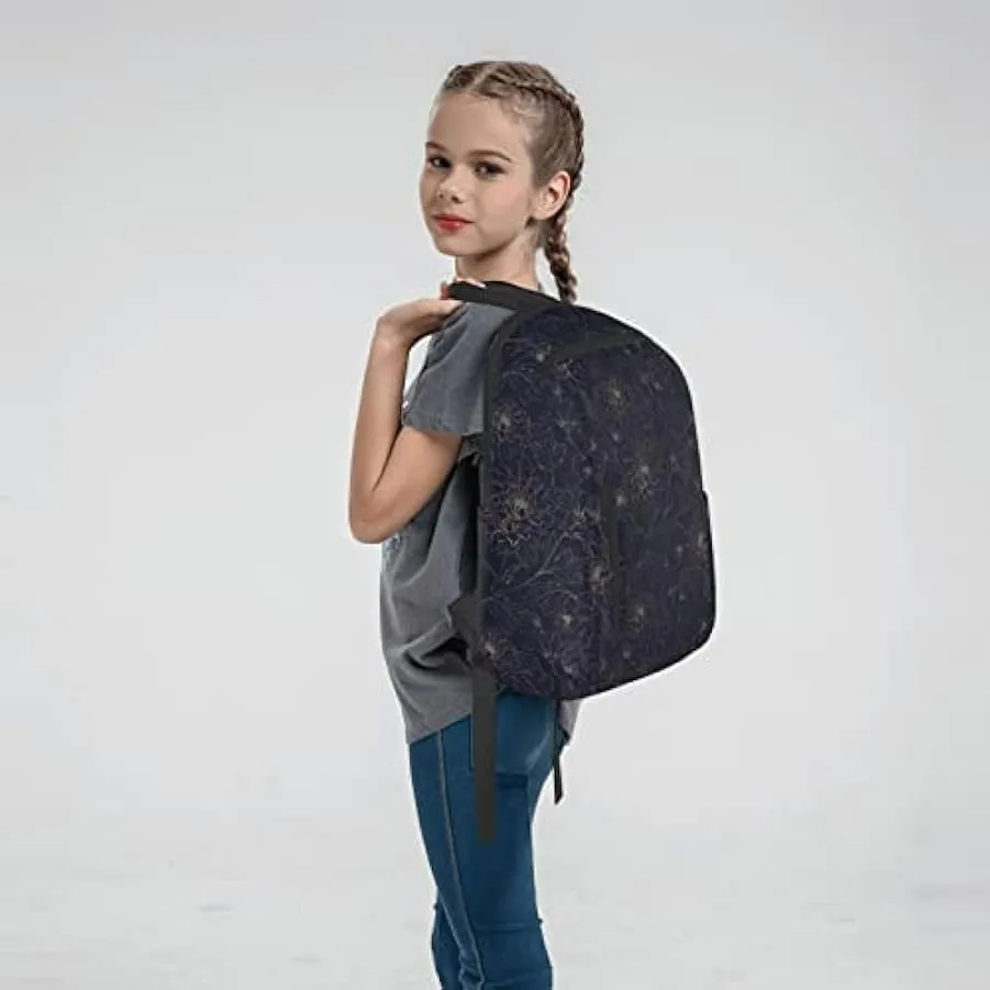OTRAHCSD Zaino dorato con fiori di crisantemo leggero per uomo donna, zaino casual per escursionismo, campeggio, viaggi, attivit