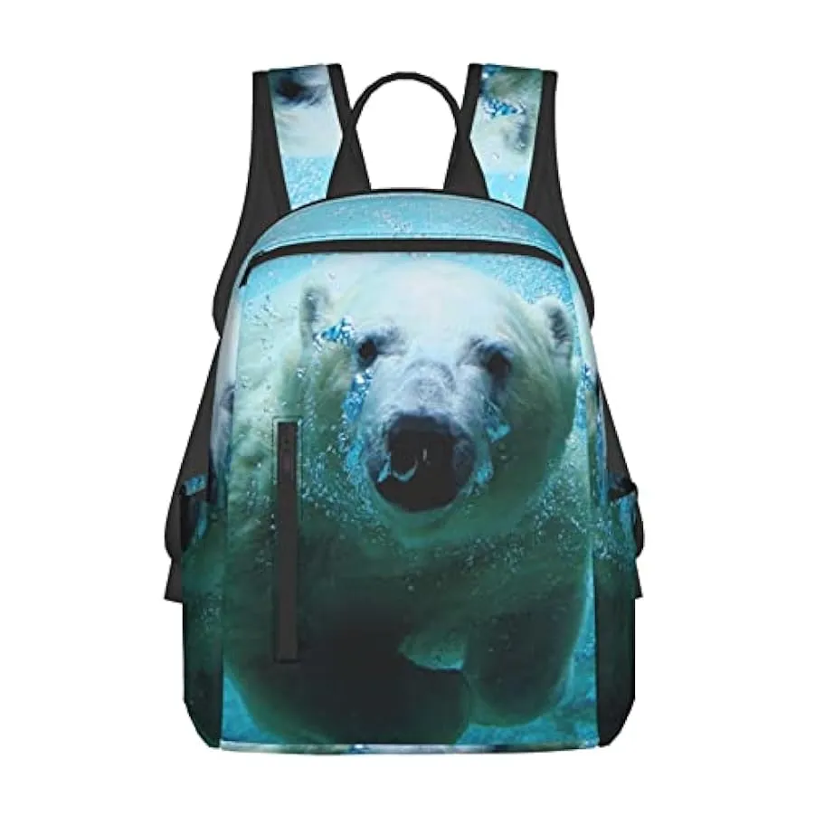 OTRAHCSD Zaino, Polar Bears in the Water Lightweigh Zaino per uomo donna, casual per escursionismo, campeggio, viaggi, attività 