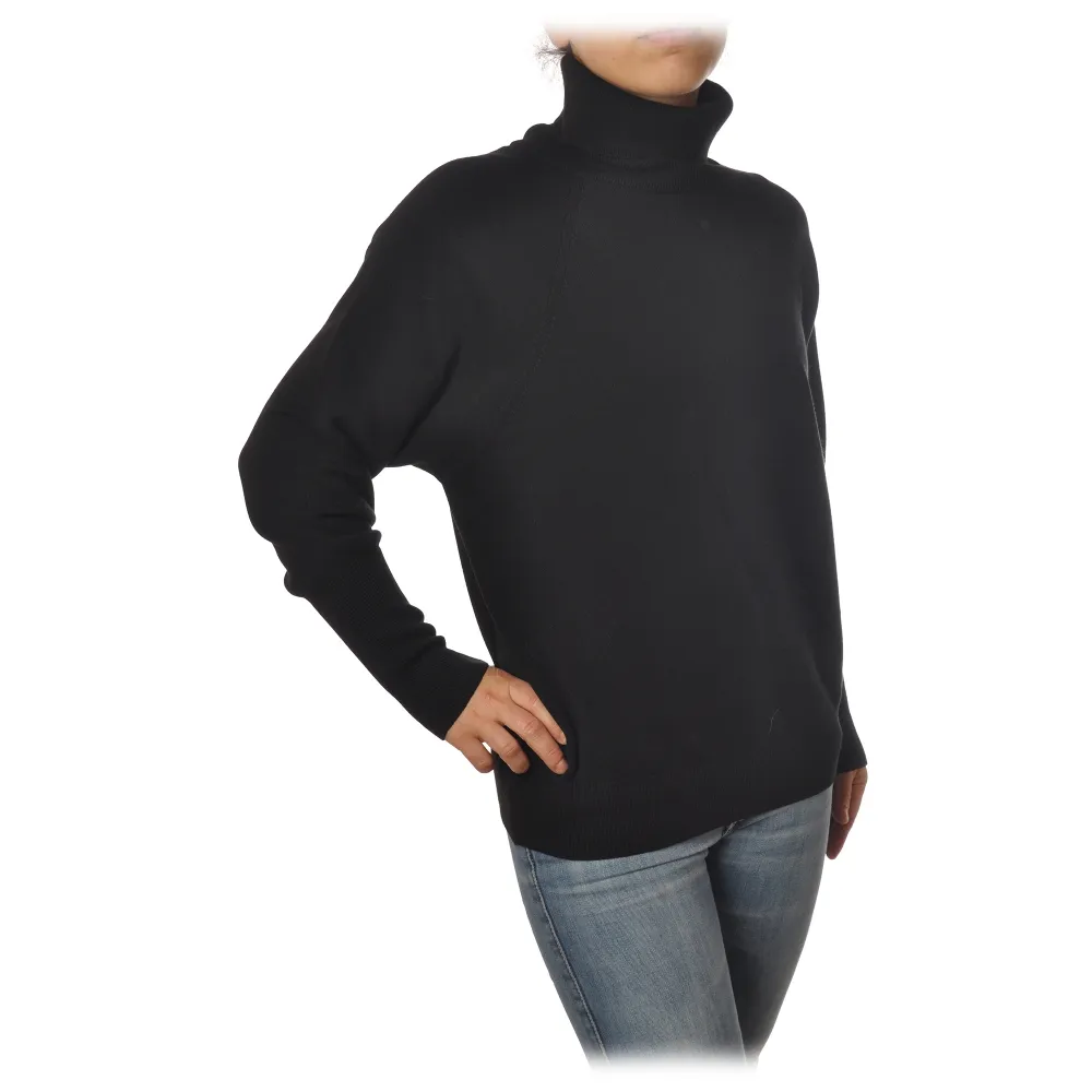 Ottod'Ame - Maglione a Collo Alto - Nero - Maglieria - Luxury Exclusive Collection