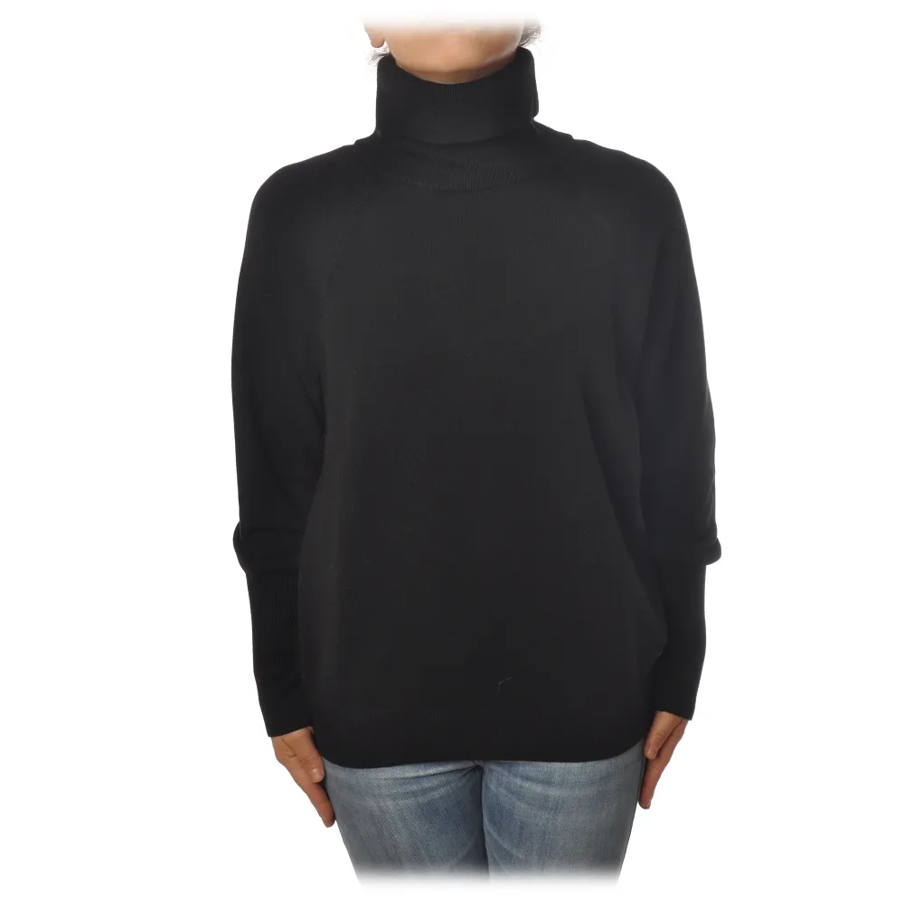 Ottod'Ame - Maglione a Collo Alto - Nero - Maglieria - Luxury Exclusive Collection
