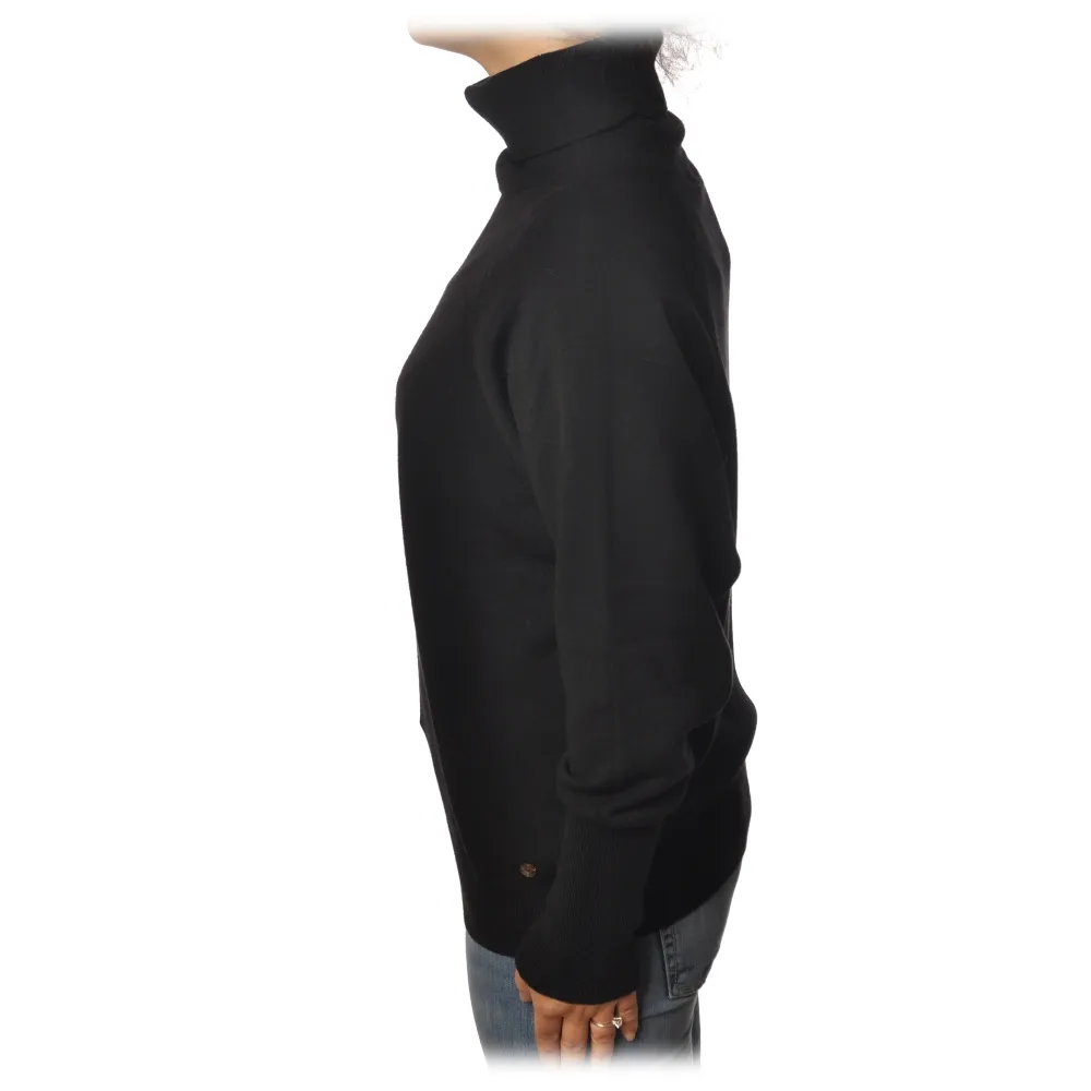 Ottod'Ame - Maglione a Collo Alto - Nero - Maglieria - Luxury Exclusive Collection
