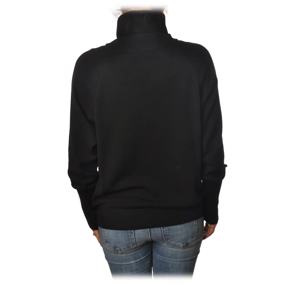 Ottod'Ame - Maglione a Collo Alto - Nero - Maglieria - Luxury Exclusive Collection