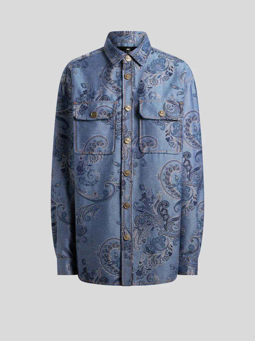 OVERSHIRT IN DENIM JACQUARD
