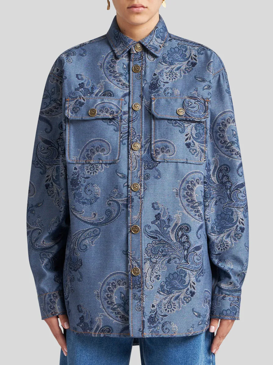 OVERSHIRT IN DENIM JACQUARD