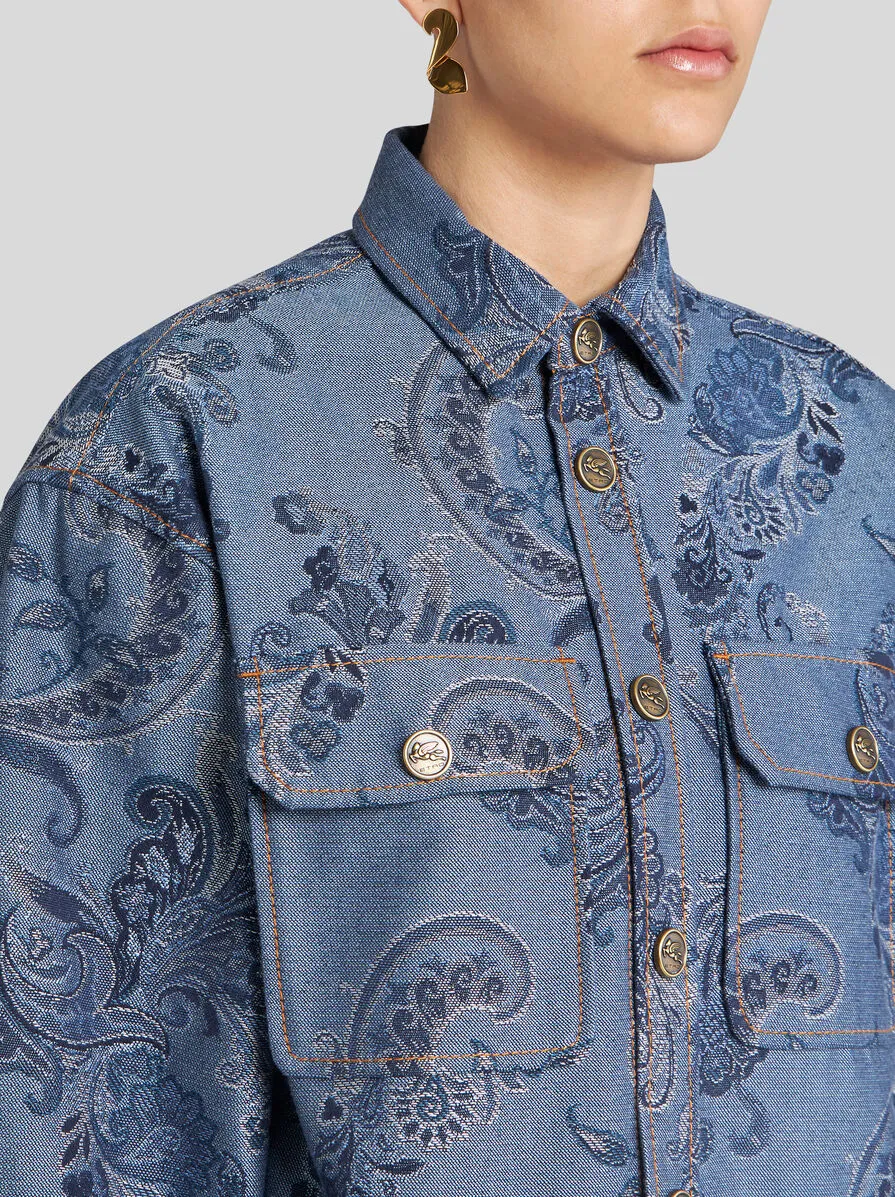 OVERSHIRT IN DENIM JACQUARD