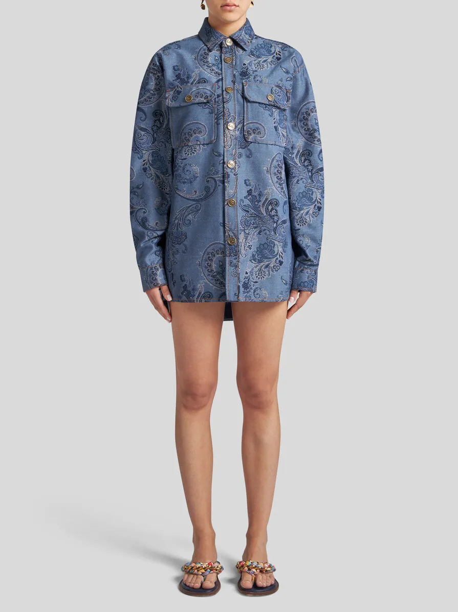 OVERSHIRT IN DENIM JACQUARD