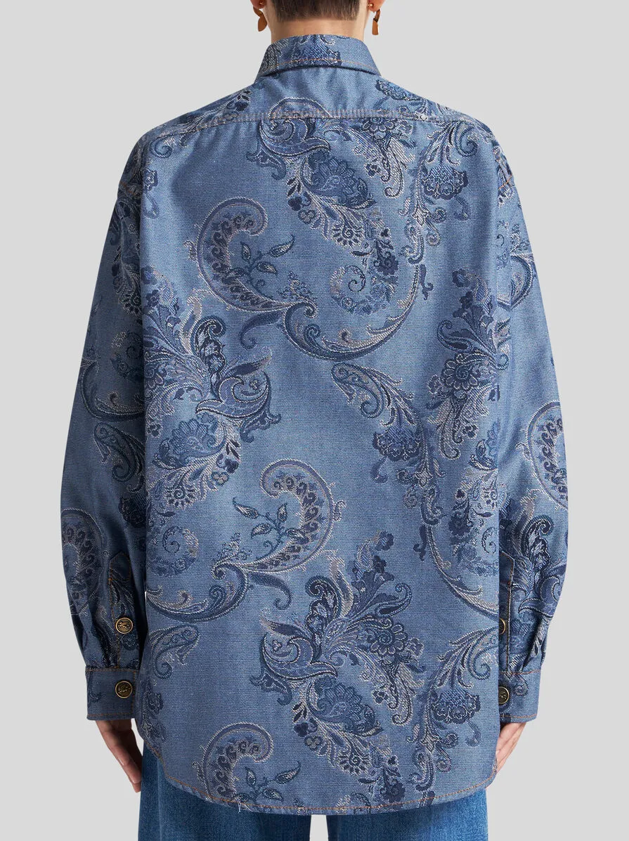 OVERSHIRT IN DENIM JACQUARD