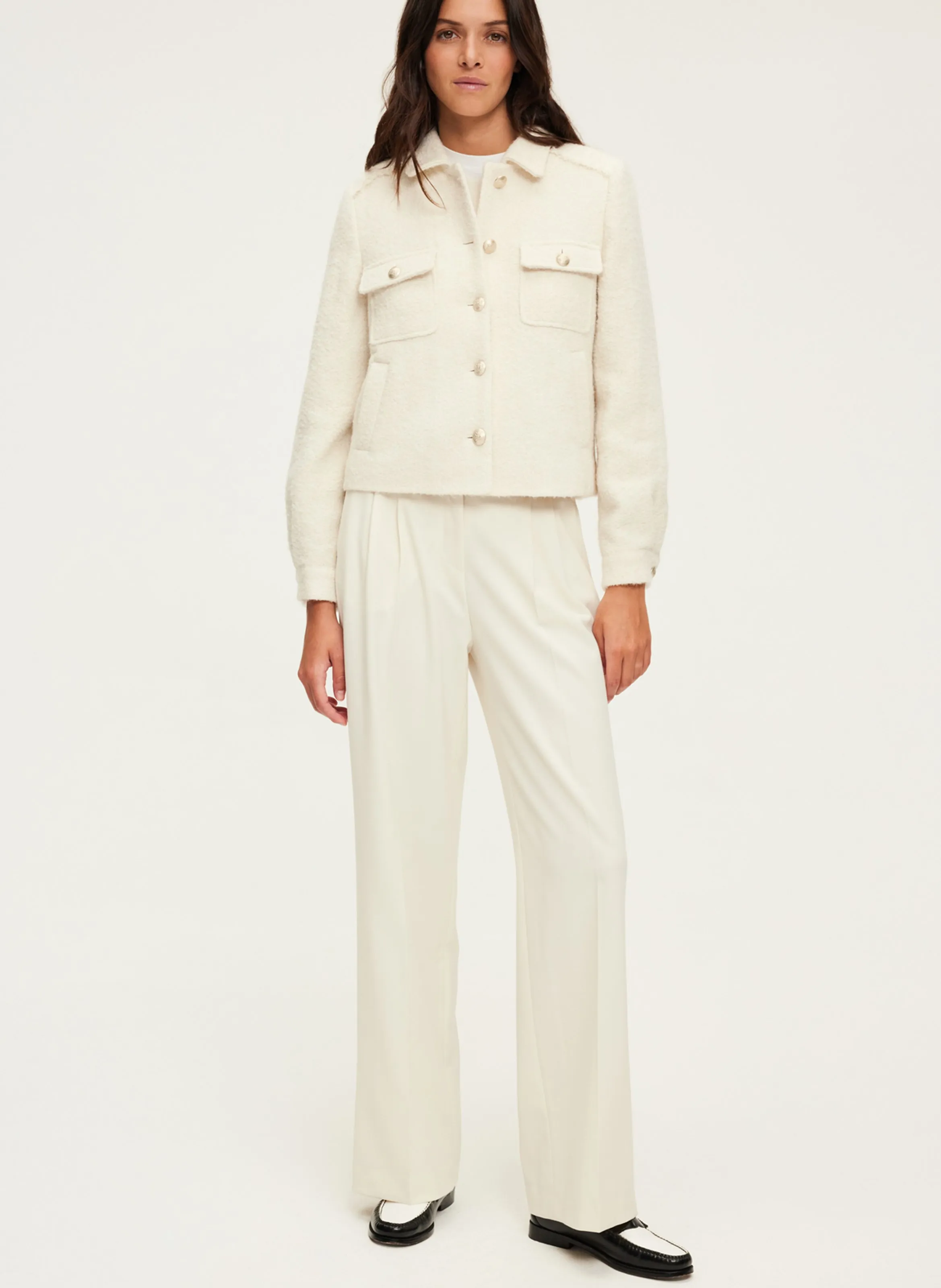  PABLO   MARGUERITE - Giacca corta in misto cotone e lana | Beige