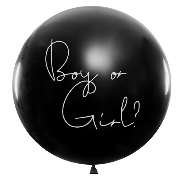 Palloncino coriandoli ragazzo o ragazza blu 1m